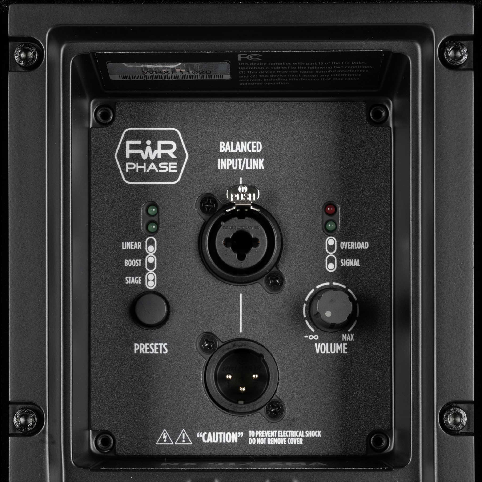 RCF NX912SMA Bühnenmonitor detail input panel