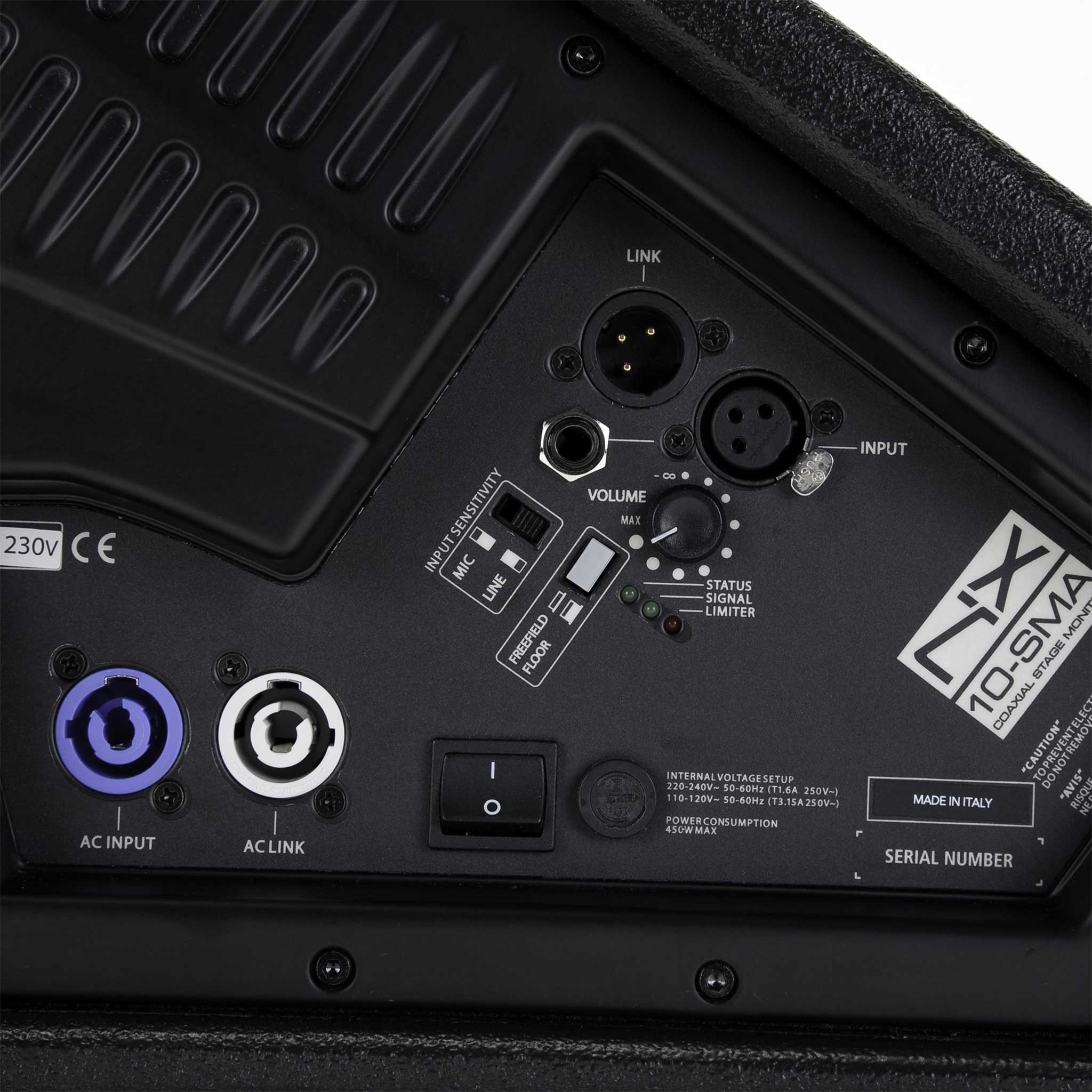 RCF NX10SMA detail input panel