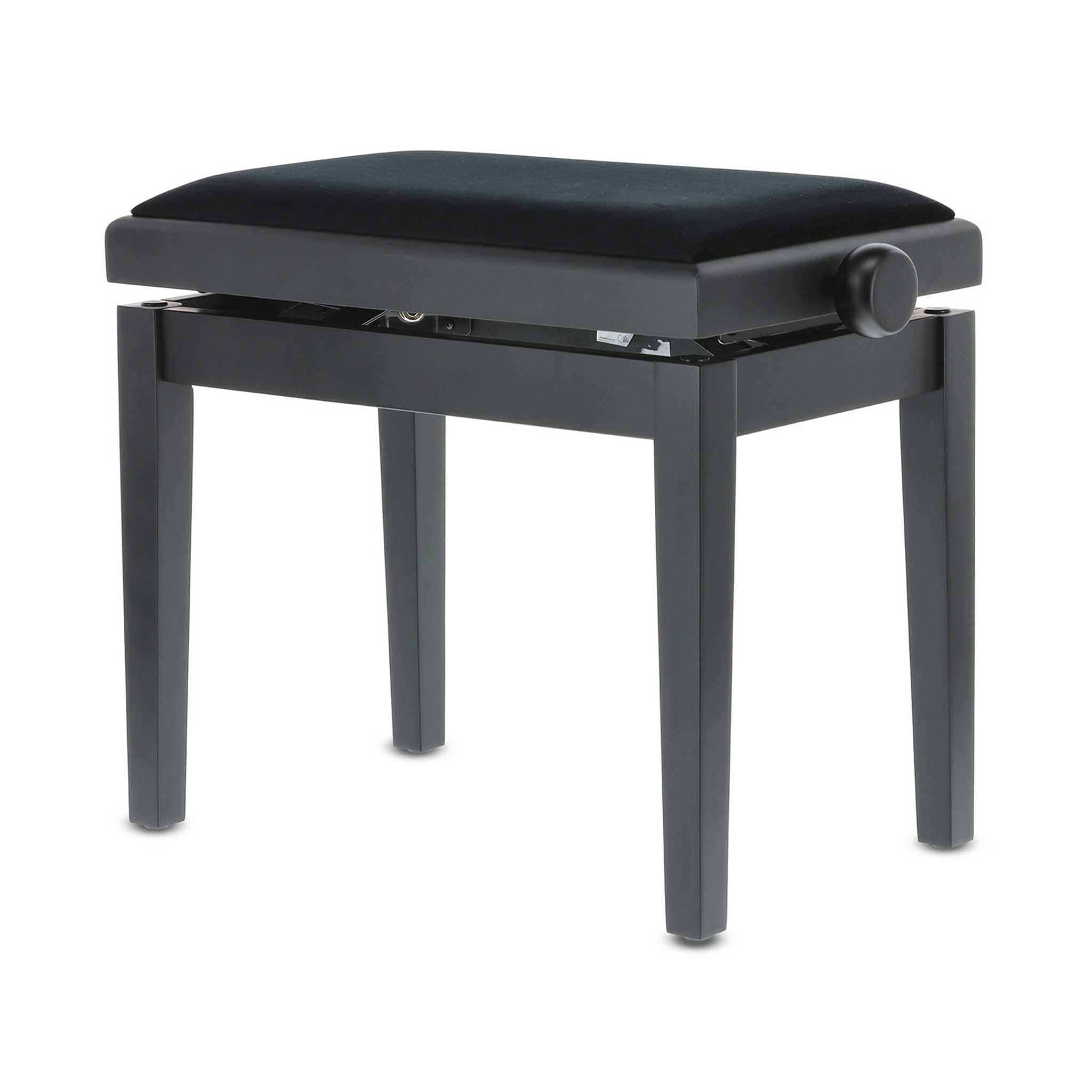 Klavierbank Gewa Deluxe schwarz matt mit Stoffbezug