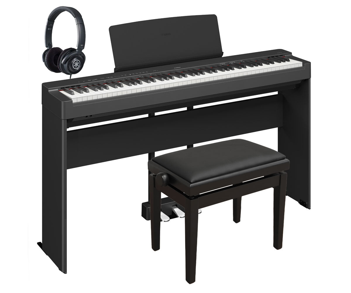 Yamaha P225B Superset Kopfhörer Ständer Klavierbank