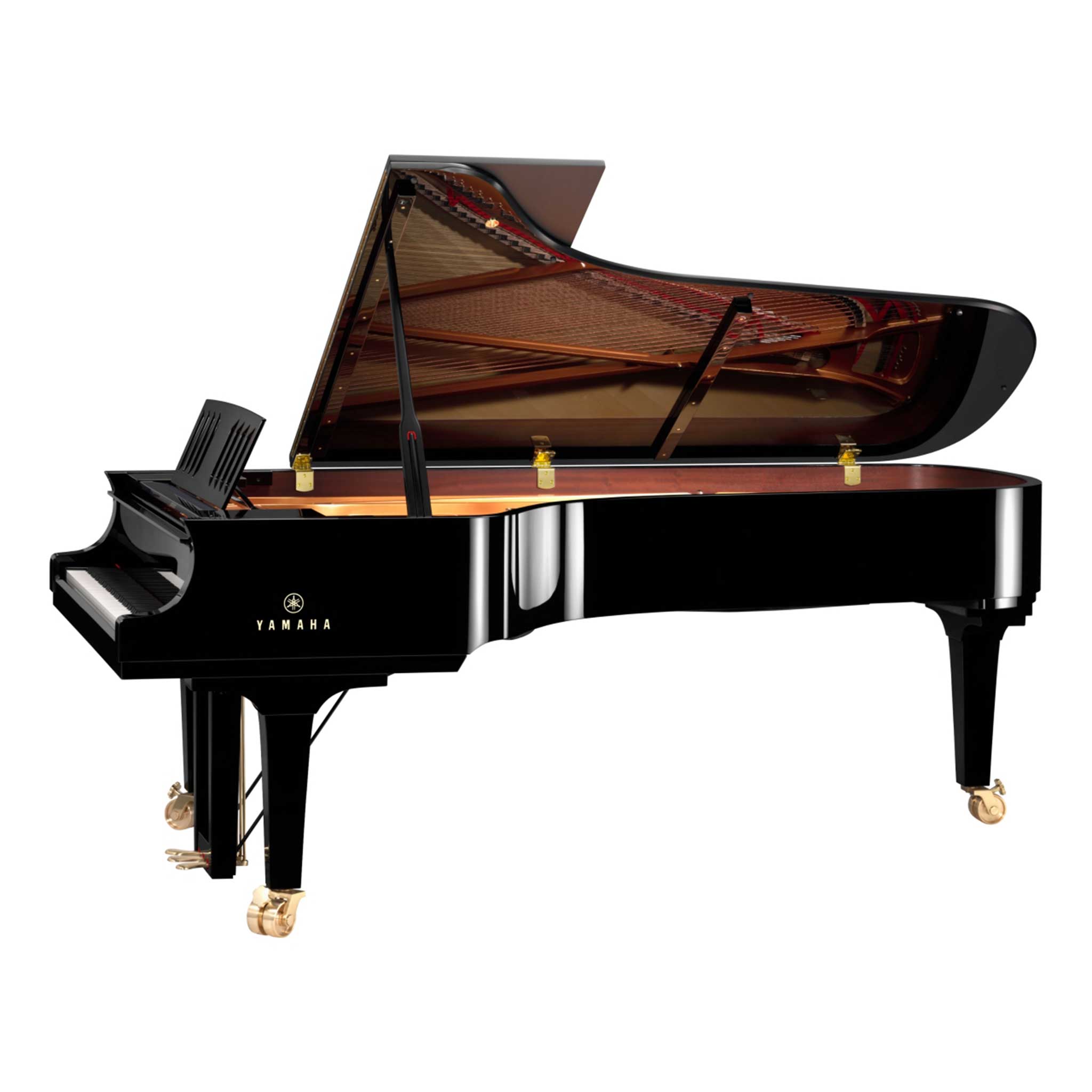 Yamaha CFX Konzertflügel schwarz poliert seitenansicht geöffnet