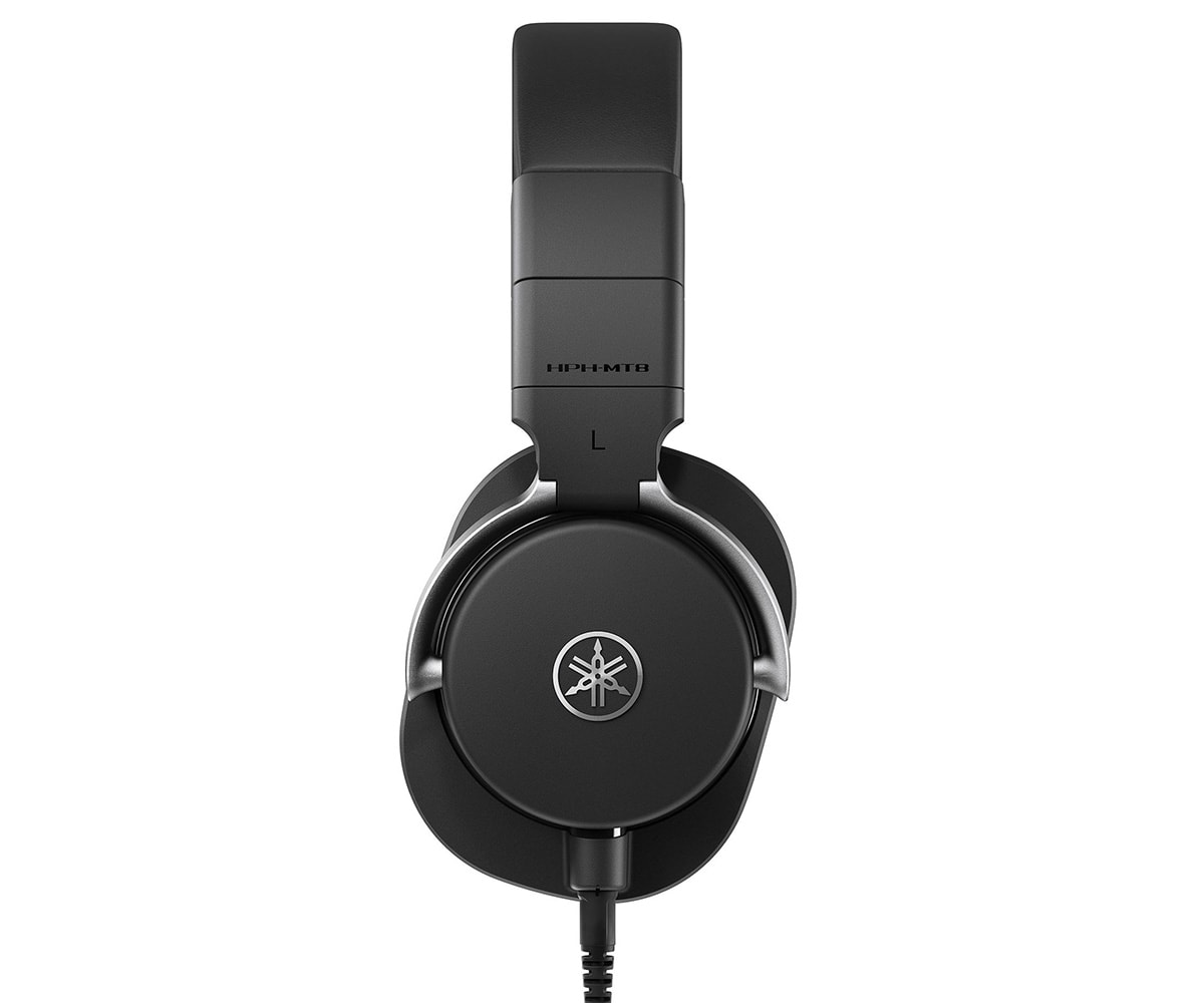 Yamaha Studiokopfhörer HPH-MT8 linke Seite mit Kabel