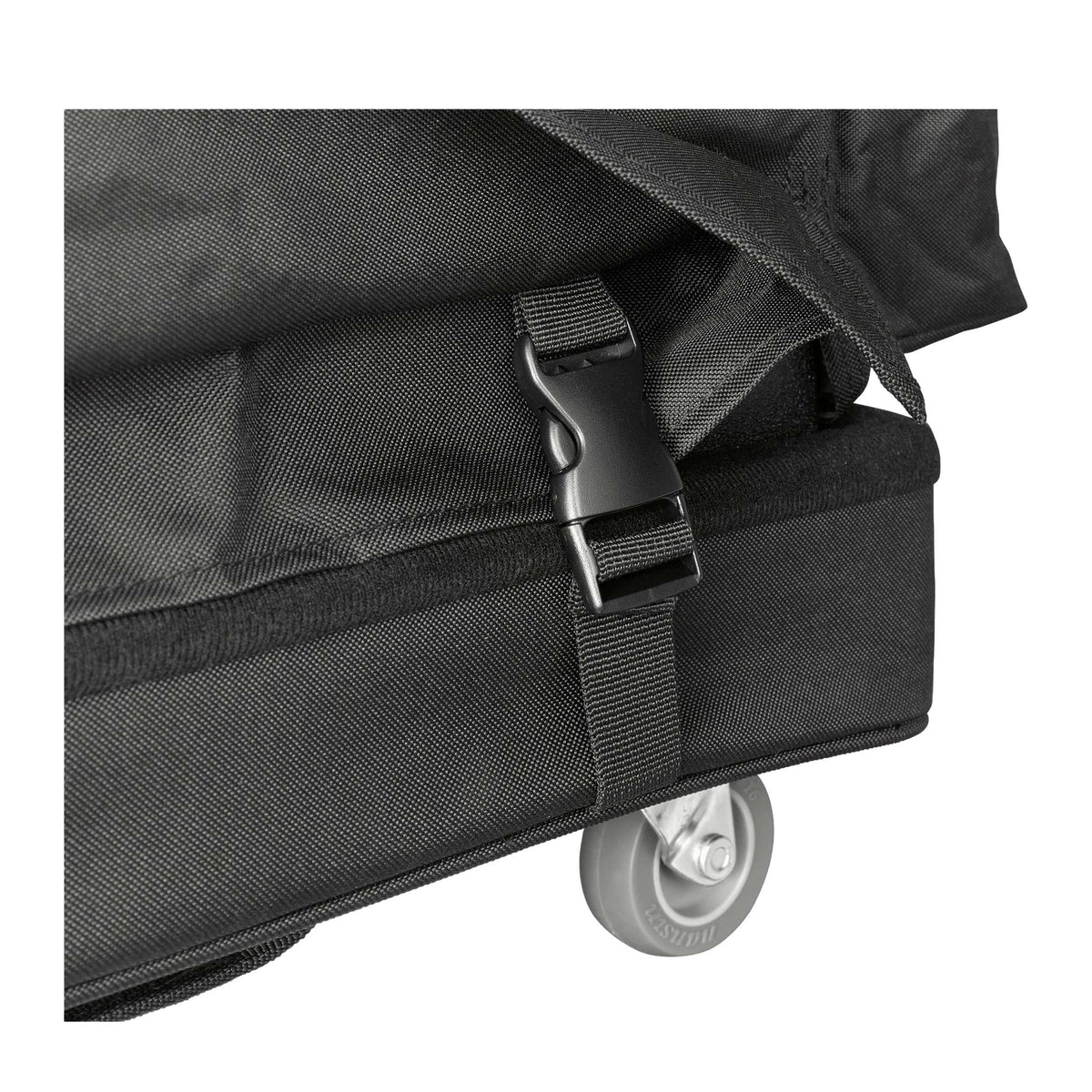 Yamaha DLspk1_trolley mit Rädern detail Verschlusschnalle