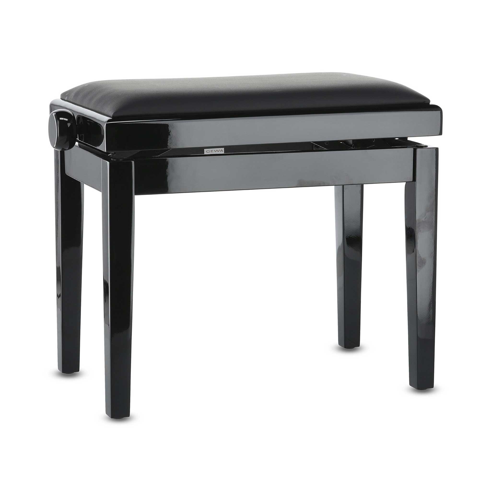 Piano Bank Gewa Deluxe schwarz hochglanz seitlich gedreht