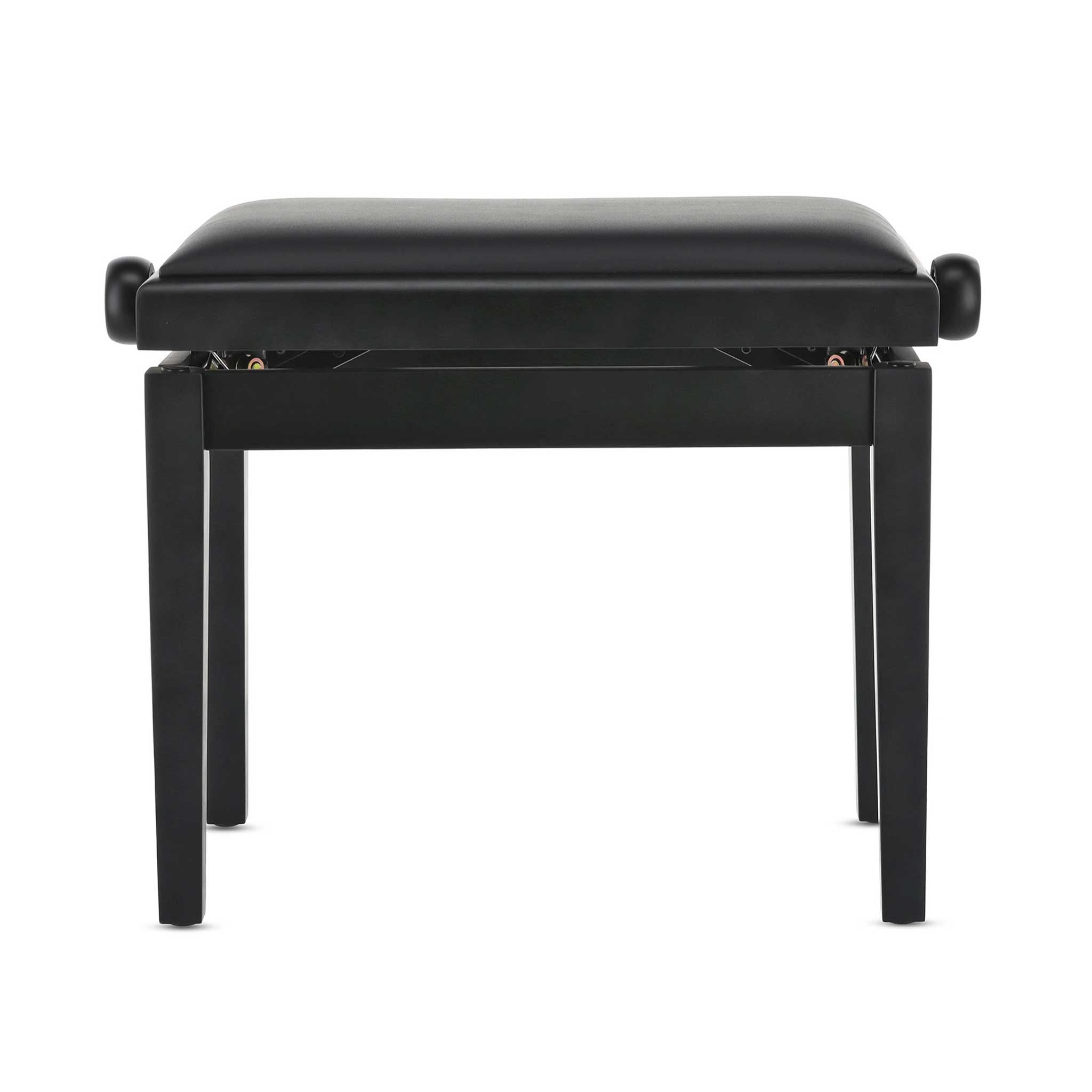 Klavierbank schwarz matt Kunstleder polster Vorderseite
