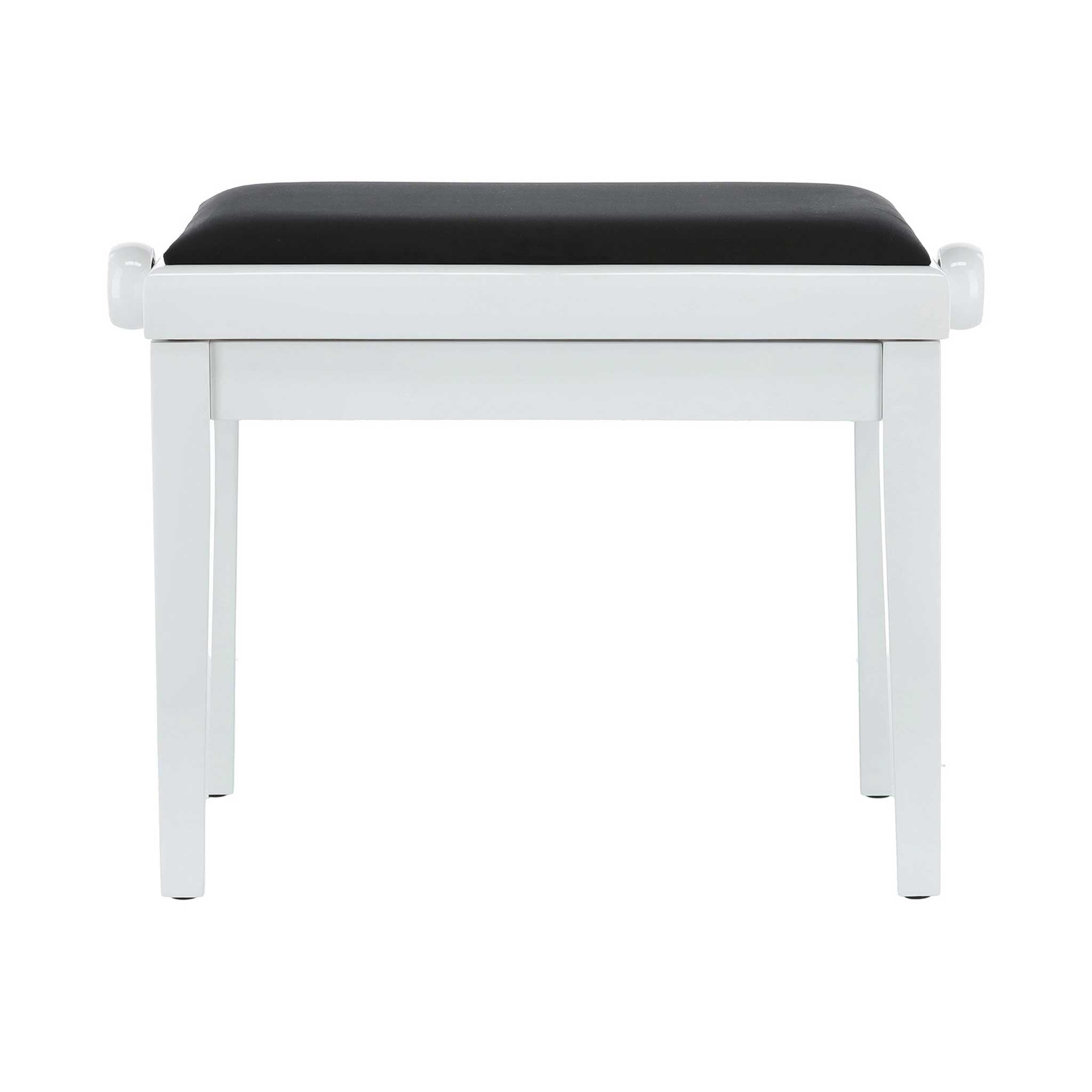 Klavierbank Gewa Deluxe weiß glänzend frontal