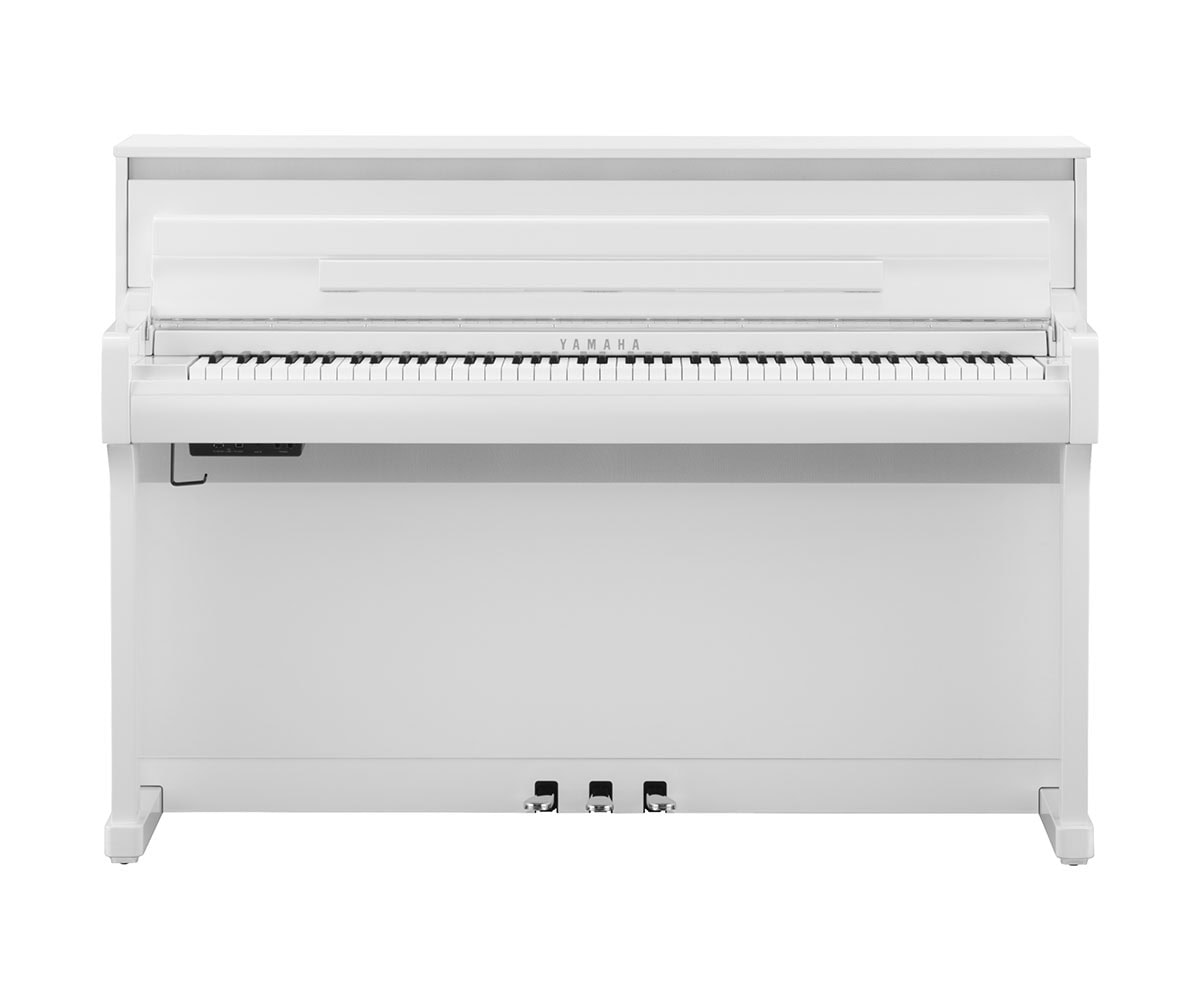 Yamaha Clavinova CLP-885PWH weiß poliert tastenklappen offen fron