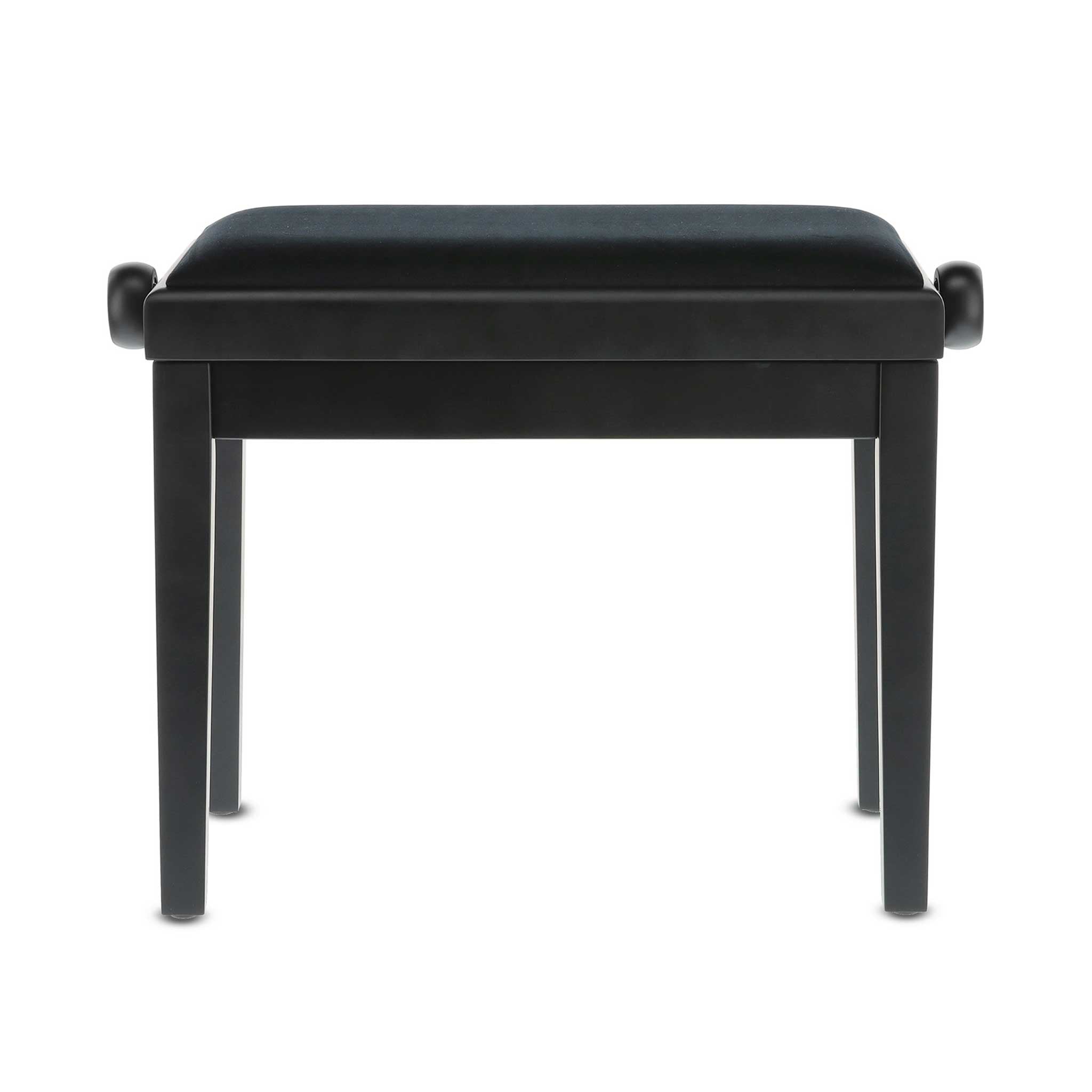 Klavierbank Gewa Deluxe schwarz matt mit Stoffbezug Vorderseite