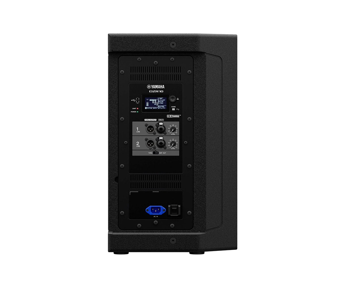 Yamaha DZR10 Aktivlautsprecher hinterseite schwarz mit anschlüssen