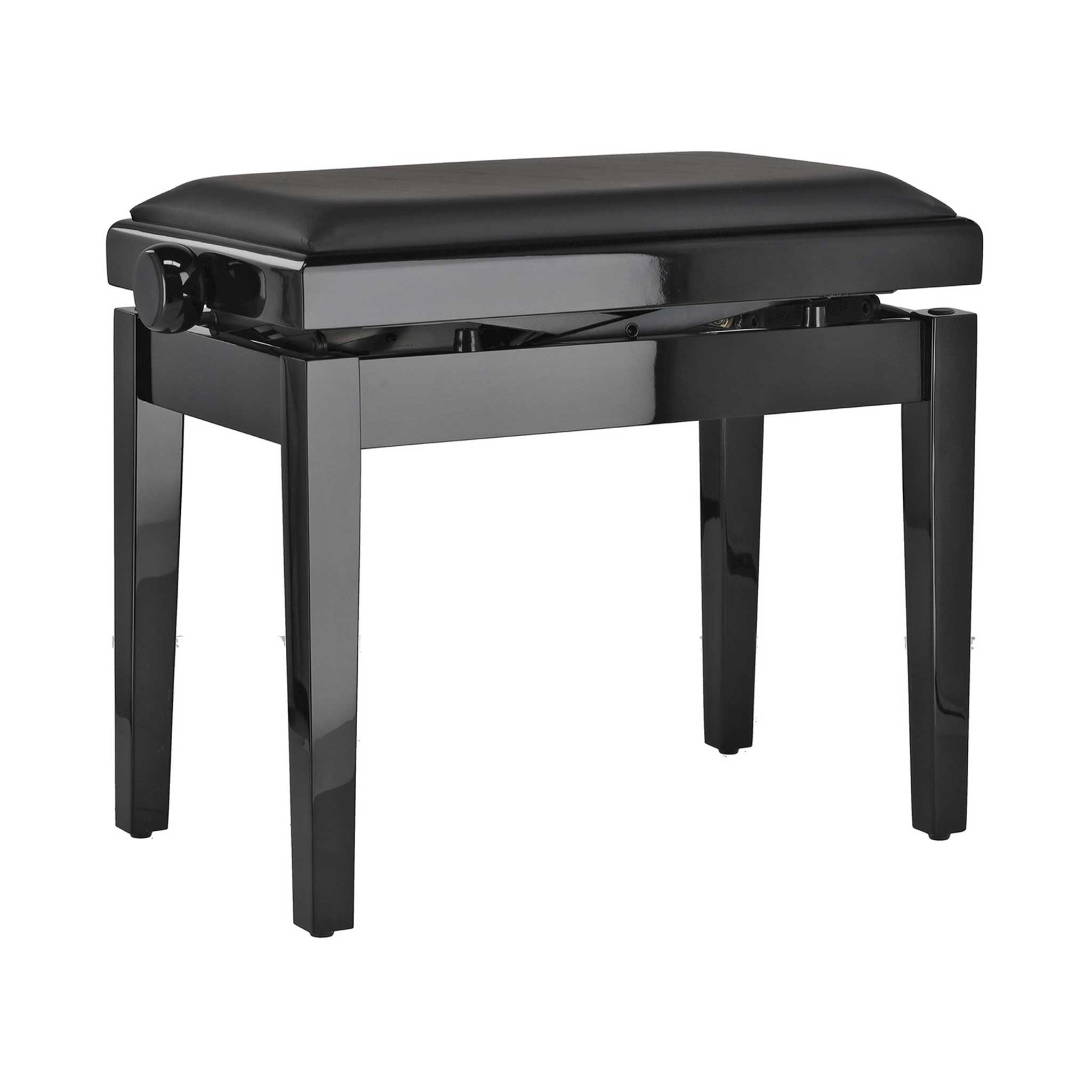 Gewa Klavierbank Autolift schwarz poliert mit Samt rechts