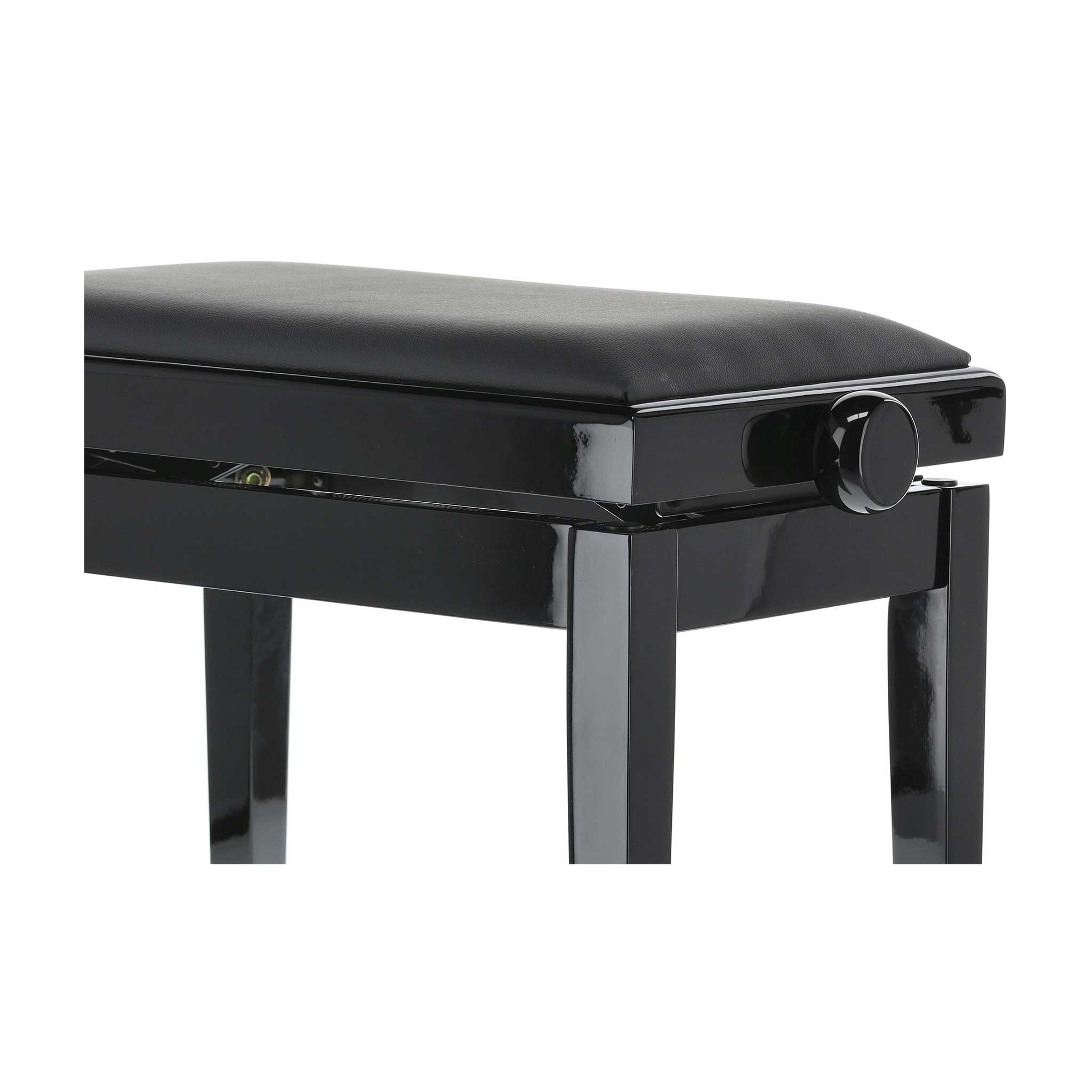 Piano Bank Gewa Deluxe schwarz hochglanz detail verstellknauf