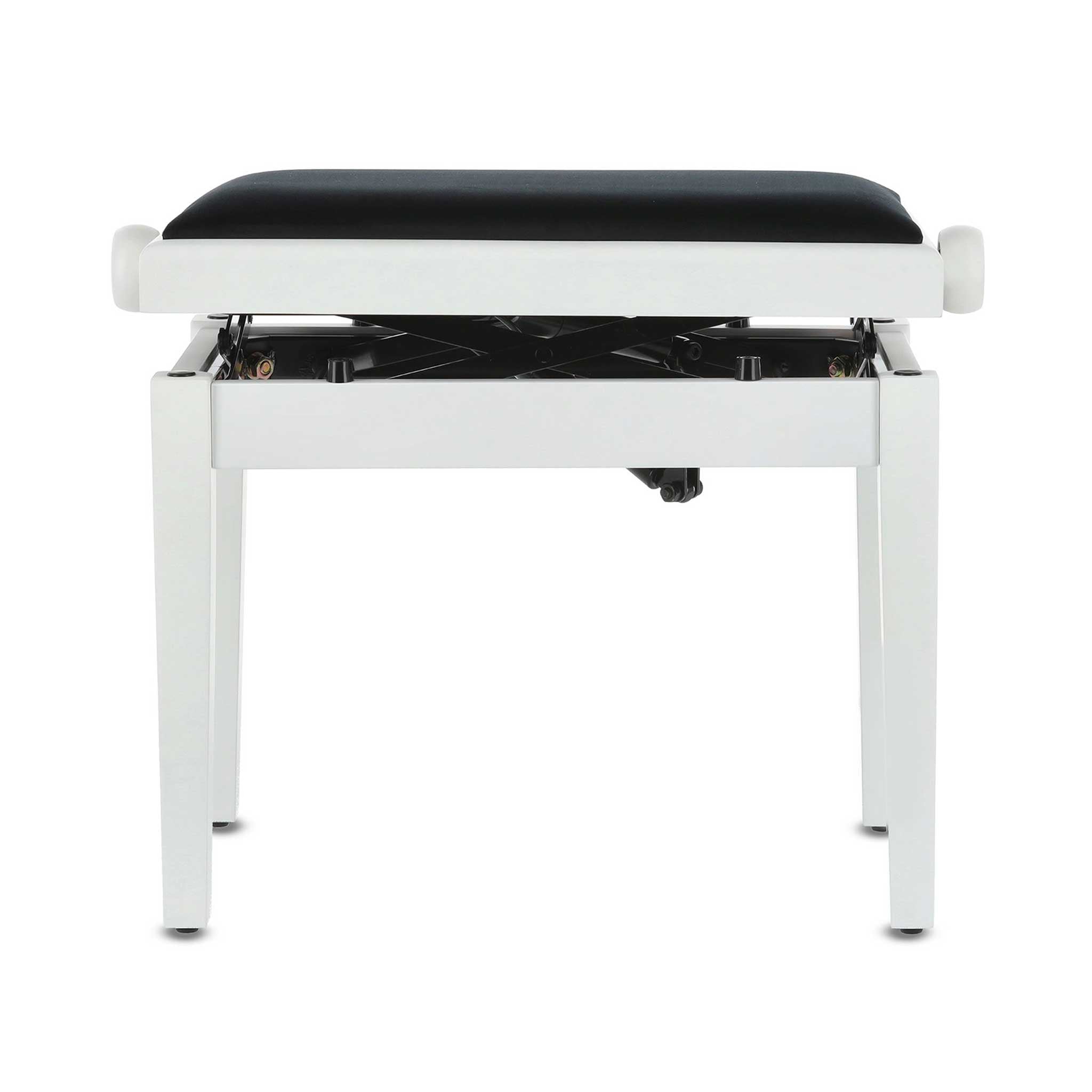 Gewa Autolift Klavierbank weiß matt mittlere höhe front
