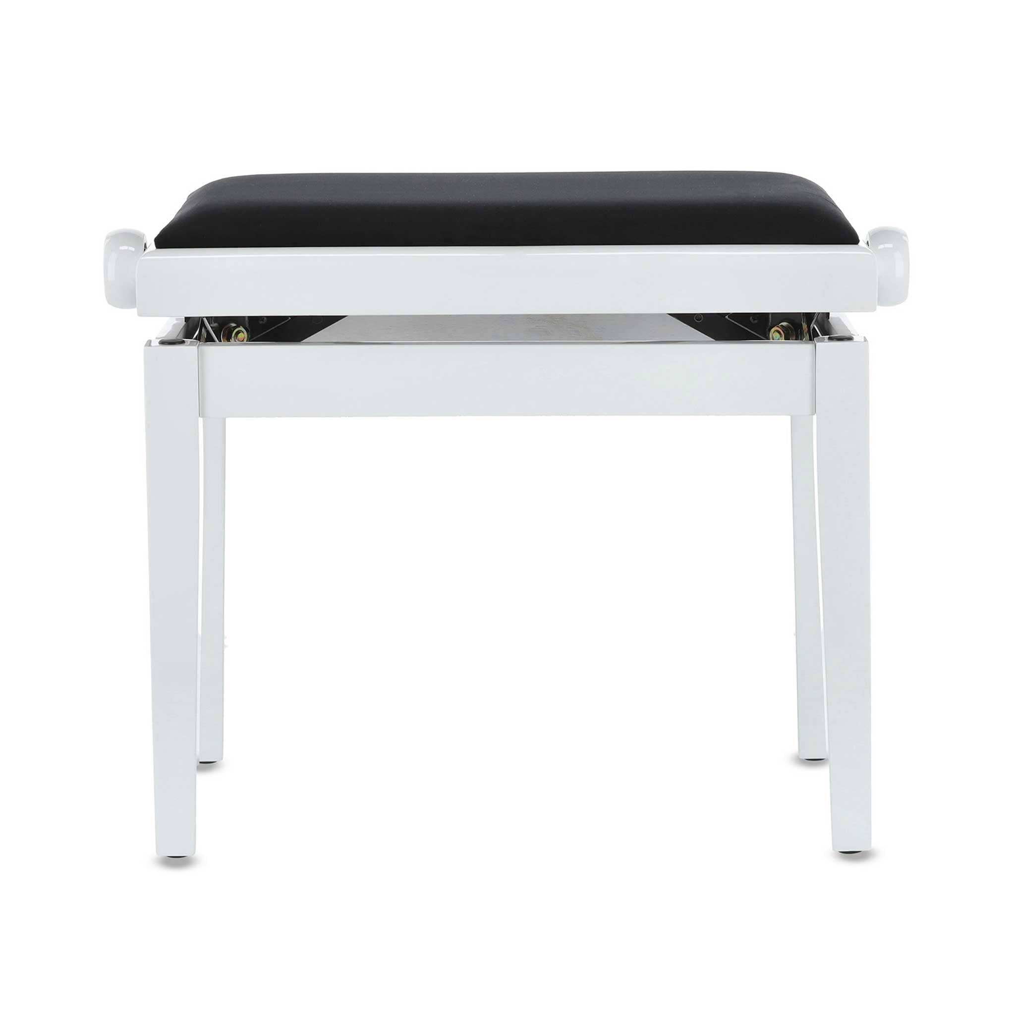 Klavierbank Gewa Deluxe weiß glänzend Front