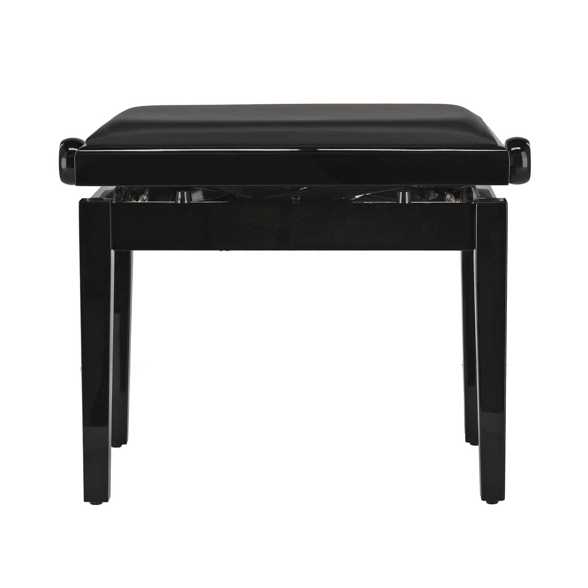 Gewa Klavierbank Autolift schwarz poliert mit Samt hinterseite