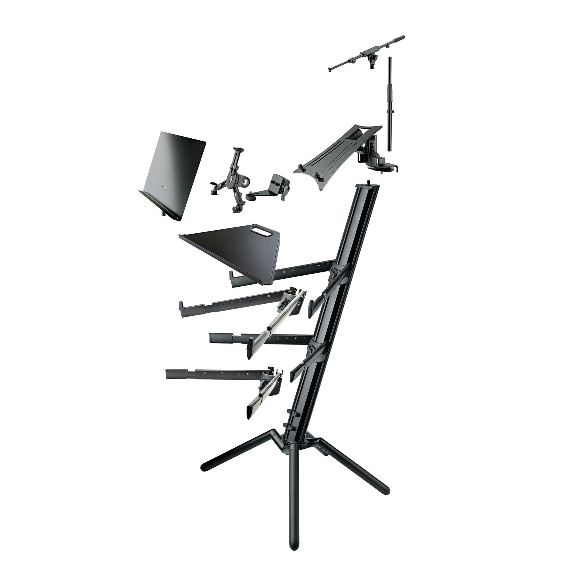 König & Meyer Spider Pro Schwarz mit Zubehör