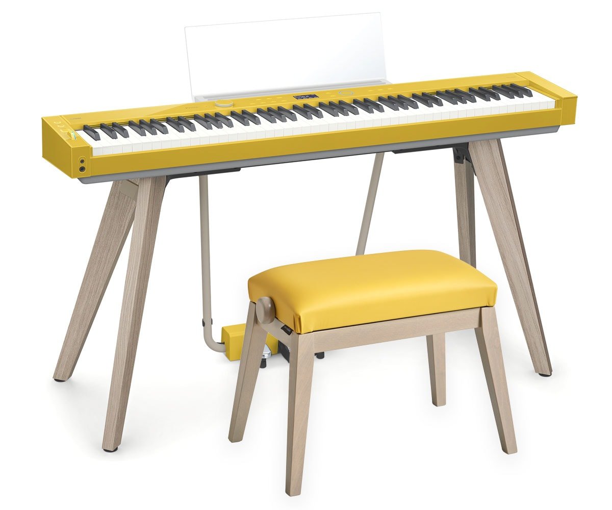 Casio Privia PX-S7000 HM Stagepiano Bundle mit Klavierbank Gelb