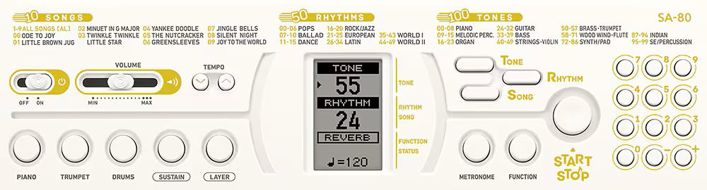 Casio SA-80 Mini Keyboard image 1