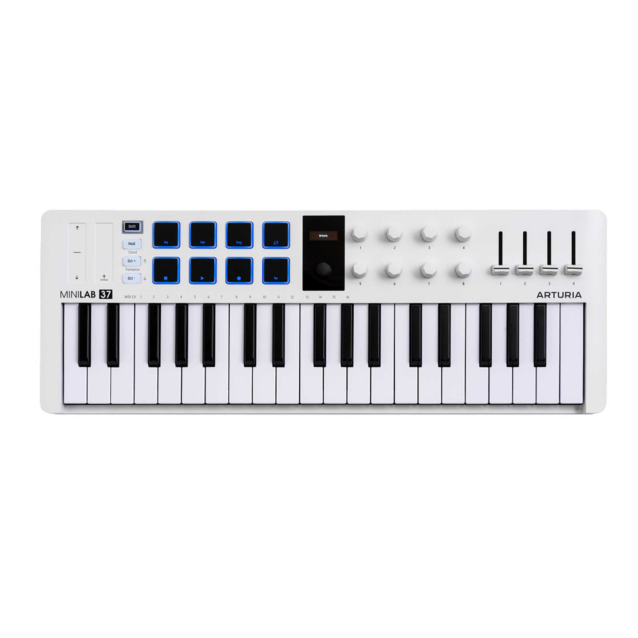 Arturia MiniLab 37 Tasten Midi Controller White von Oben