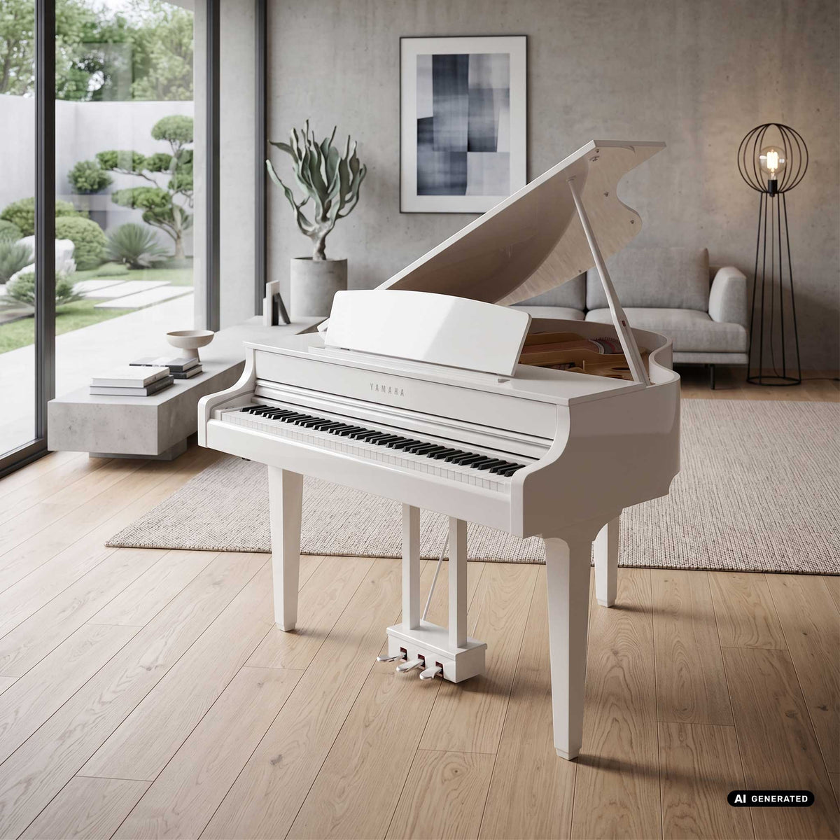 Yamaha Clavinova CLP865GP Grand Piano white lifestyle