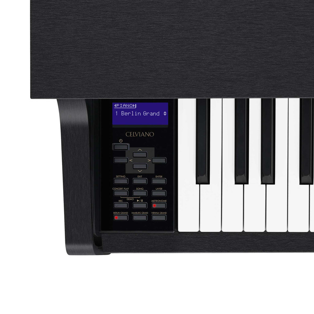 Casio GP-310BK Celviano Grand Hybrid top detail