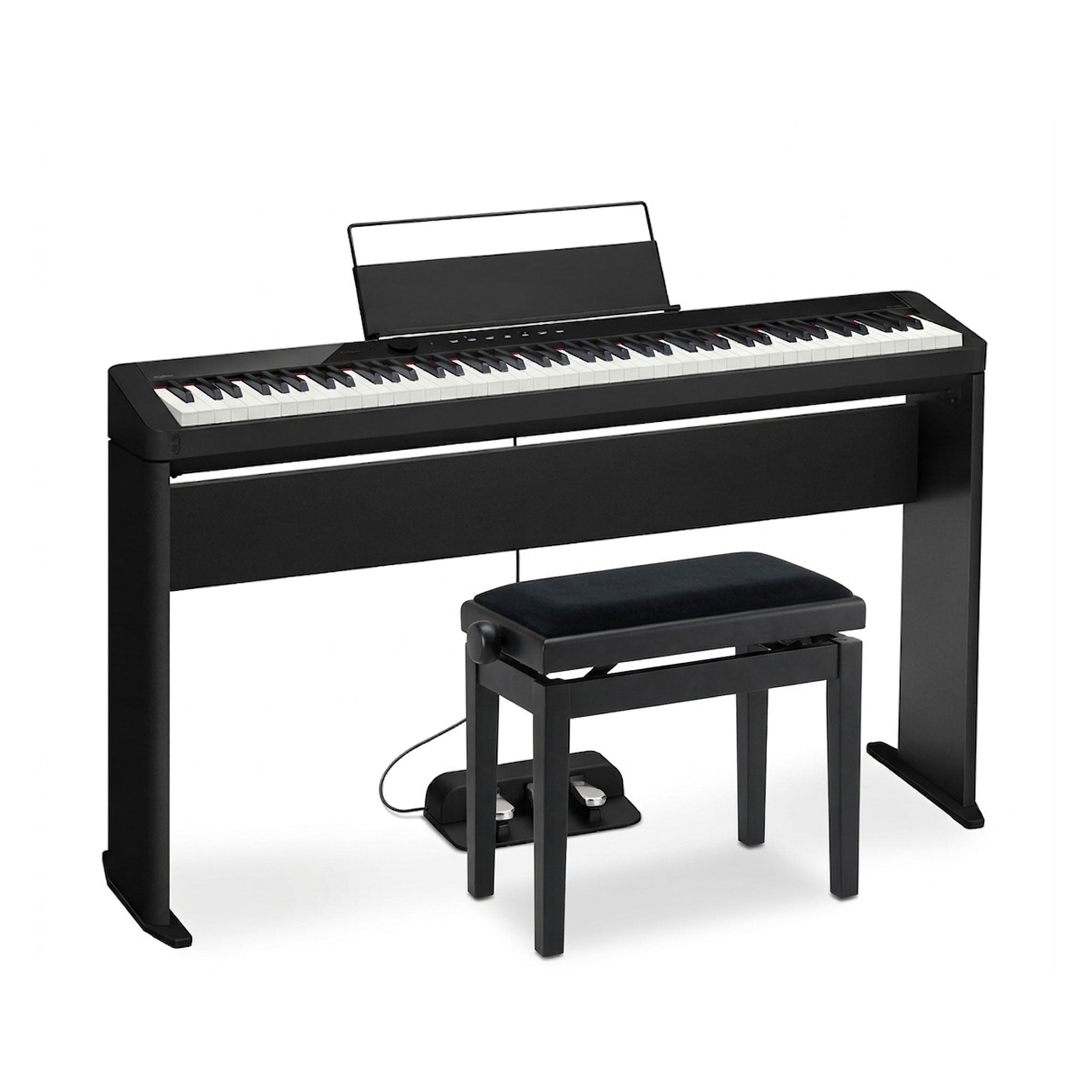 Digitalpiano Casio Privia PX-S1100 im Set mit Stand, 3er Pedal und Klavierbank schwarz