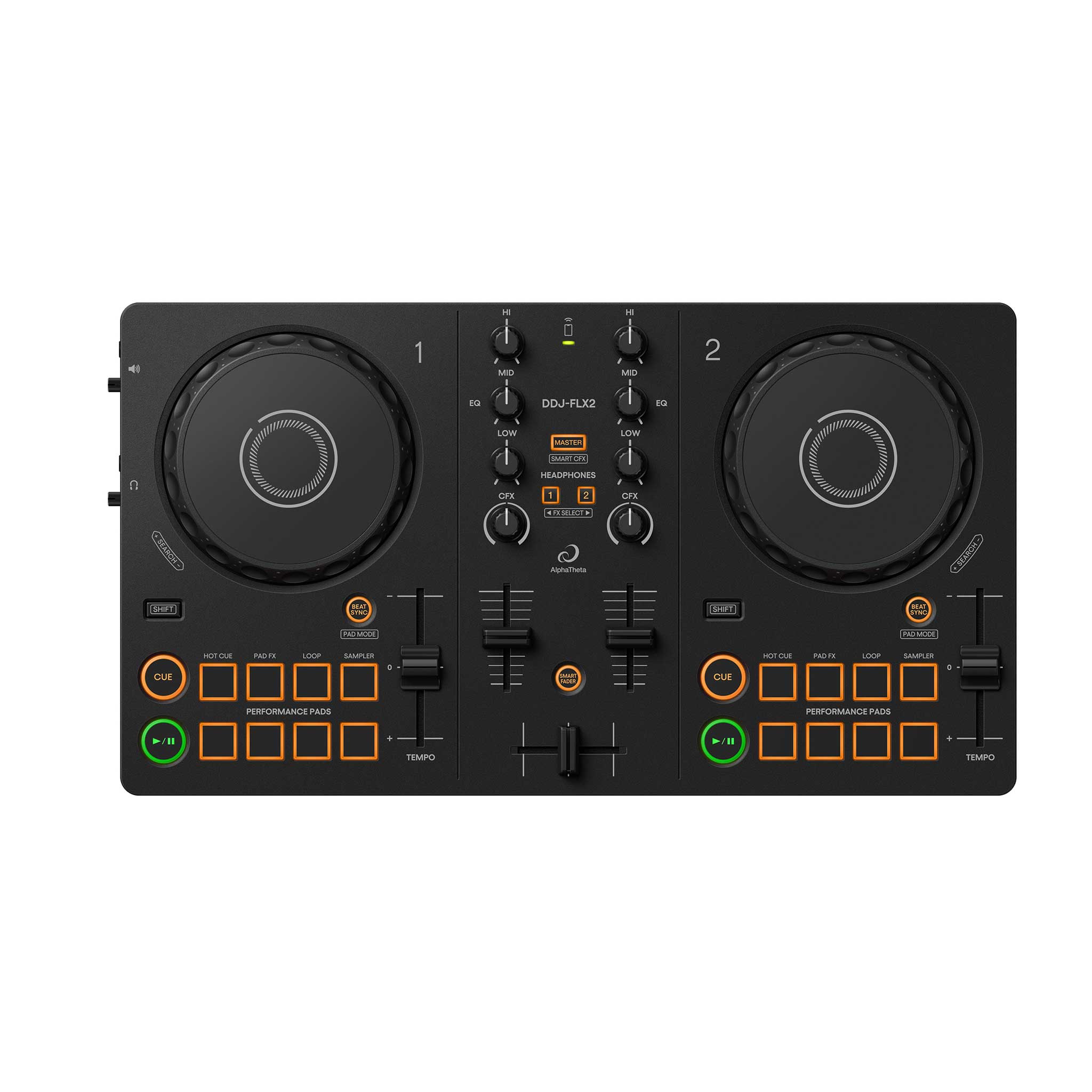 Alphatheta DDJ-FLX2 Controller top view