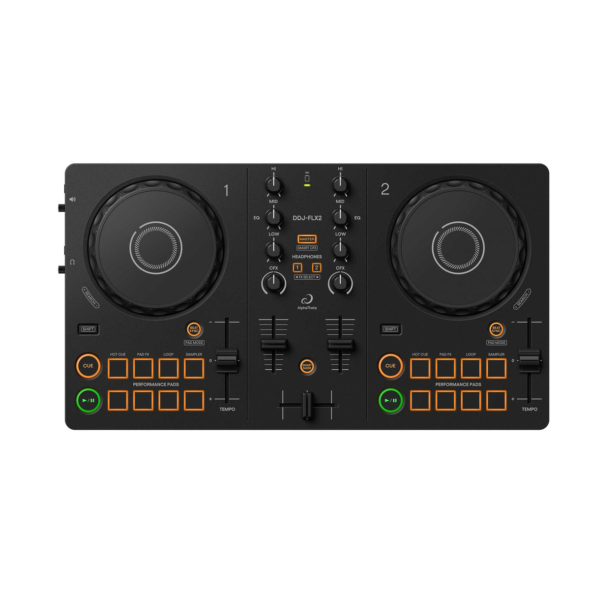 Alphatheta DDJ-FLX2 Controller top view