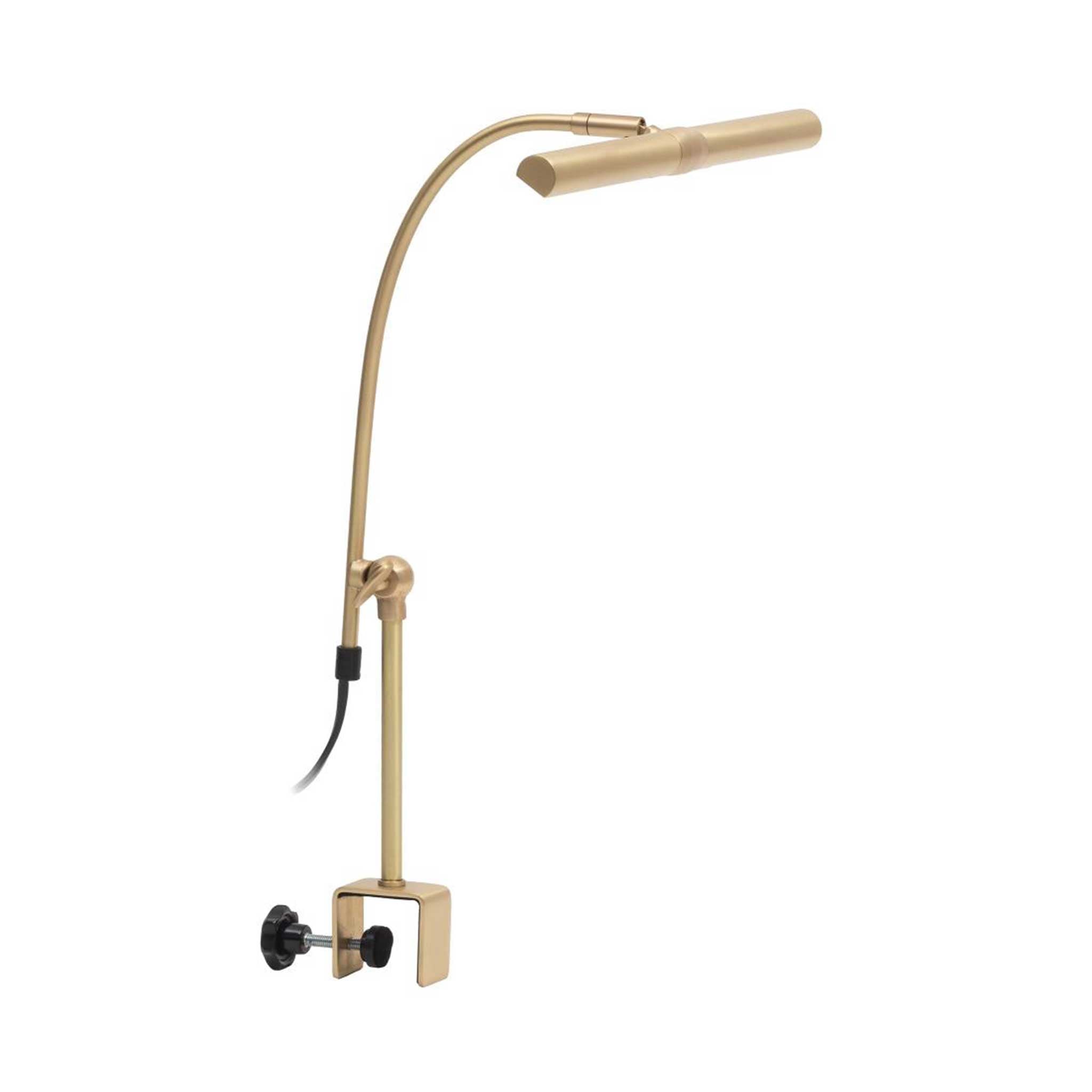 Flügel Lampe Messing matt geschwungen mit Klemme