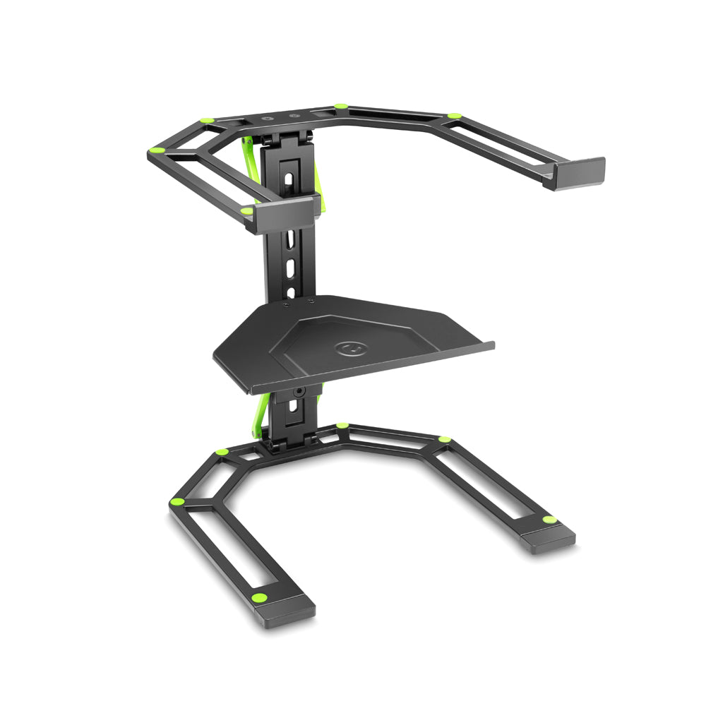 Gravity Laptopständer Schwarz mit Ablage Vorderseite