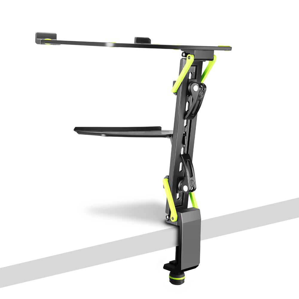Gravity Laptopständer Schwarz mit Ablage seitlich