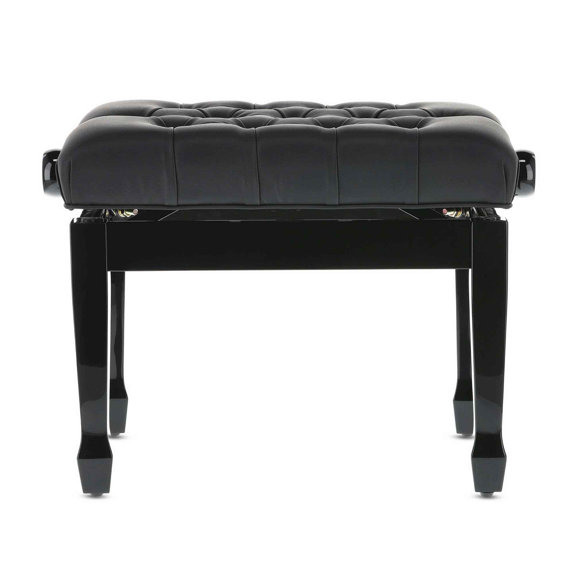 Gewa Pianobank Deluxe XL extra dick gepolsterte Bank abgesteppt in schwarz hoch glanz mit Kunstleder