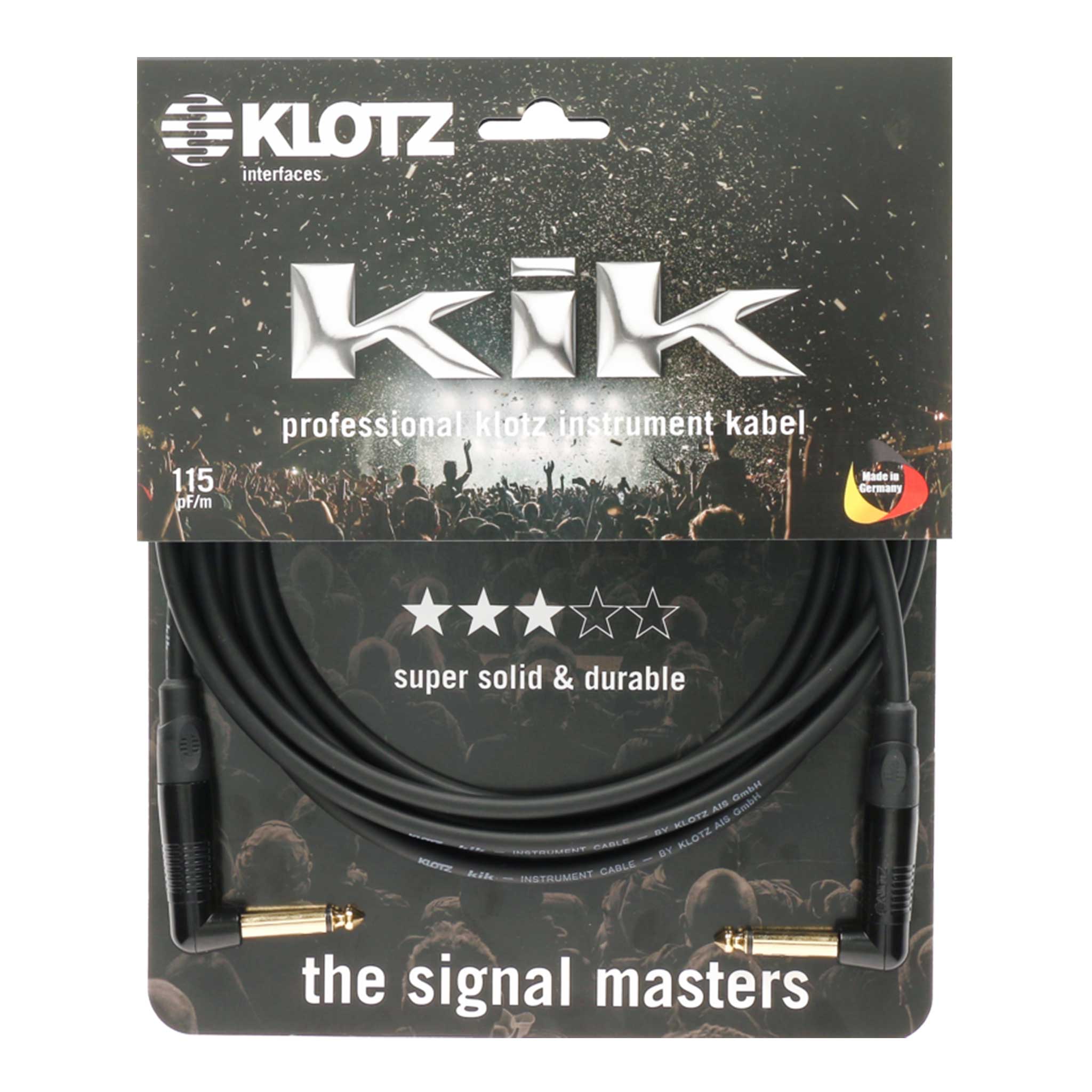 KLOTZ Pro Instrumenten Kabel mit Metall Klinke