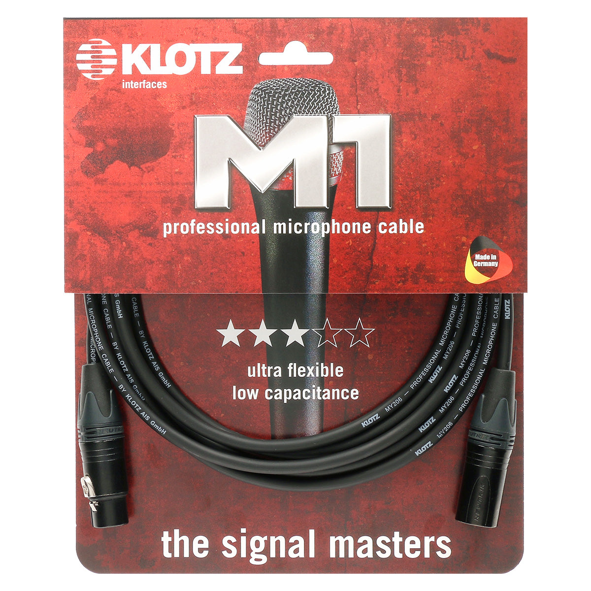 Klotz M1 Miktofonkabel XLR XLR schwarz