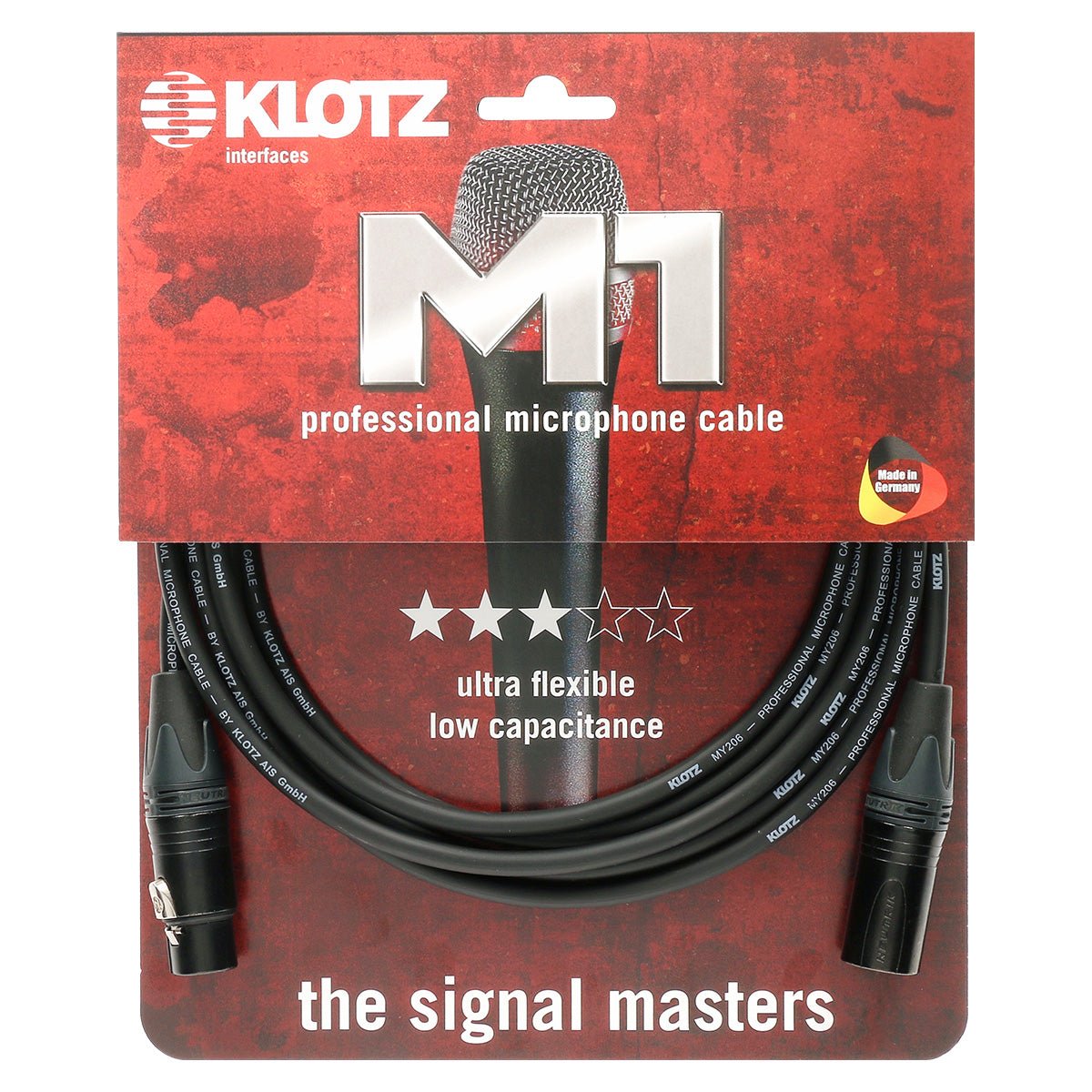 Klotz M1 Miktofonkabel XLR XLR schwarz
