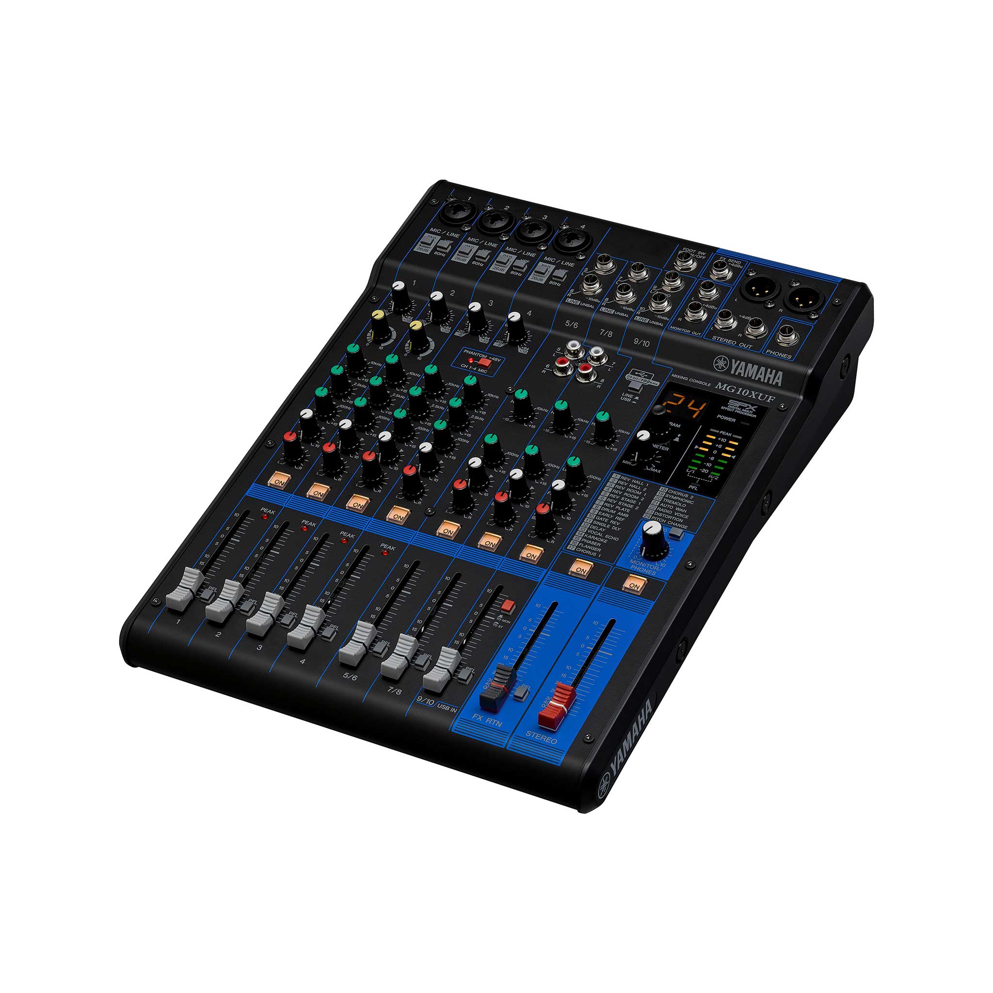 Yamaha MG10XUF Mixer front angle