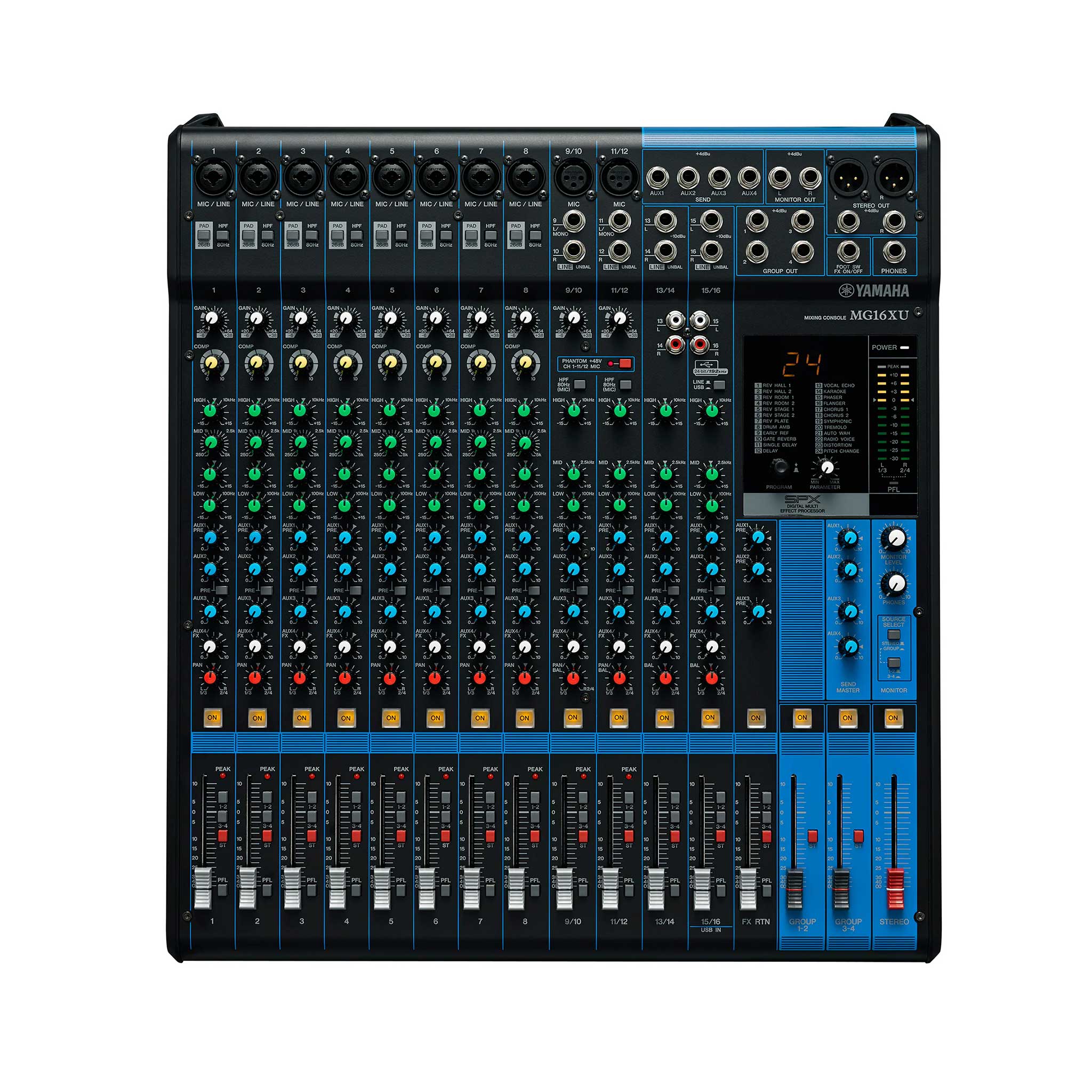 Yamaha MG16XU Analog Mixer top