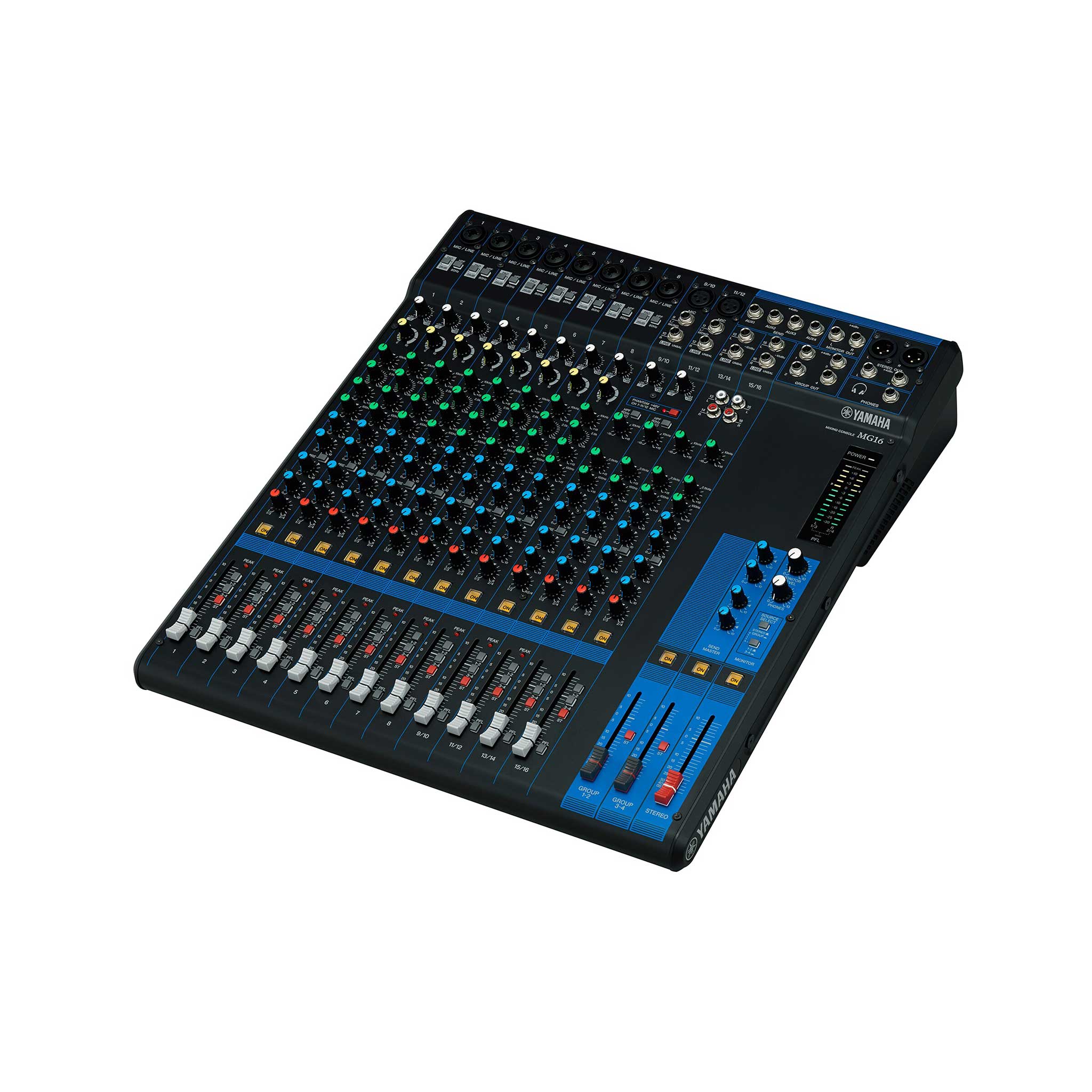 Yamaha Analog Mixer MG16 front gedreht