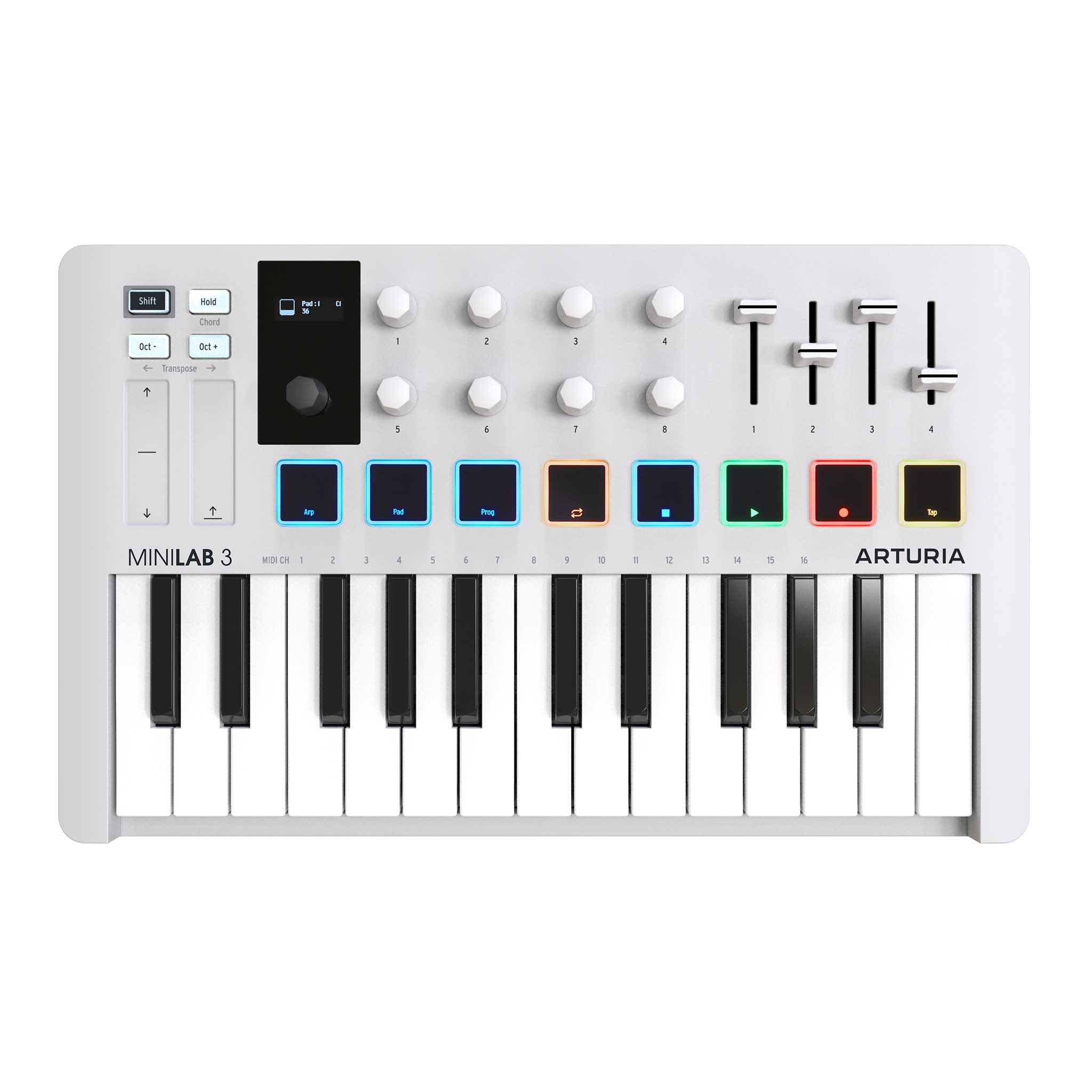 Arturia MiniLab3 white front