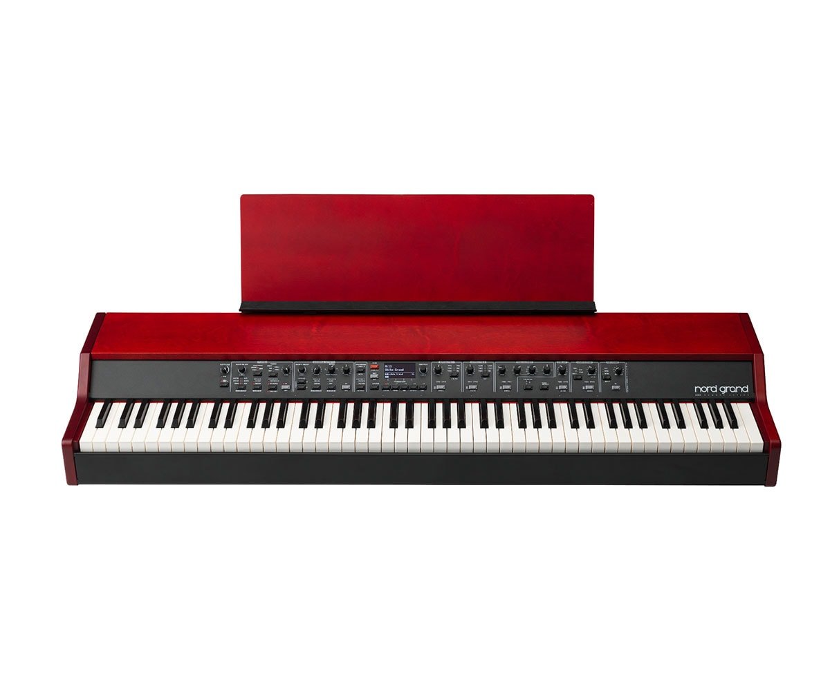 Nord Wood Music Stand montiert auf nord grand