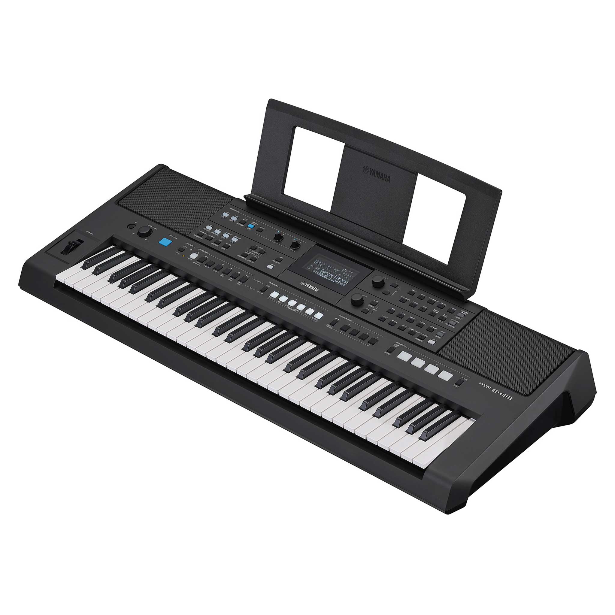 Yamaha Keyboard PSR-E483 right musicrest