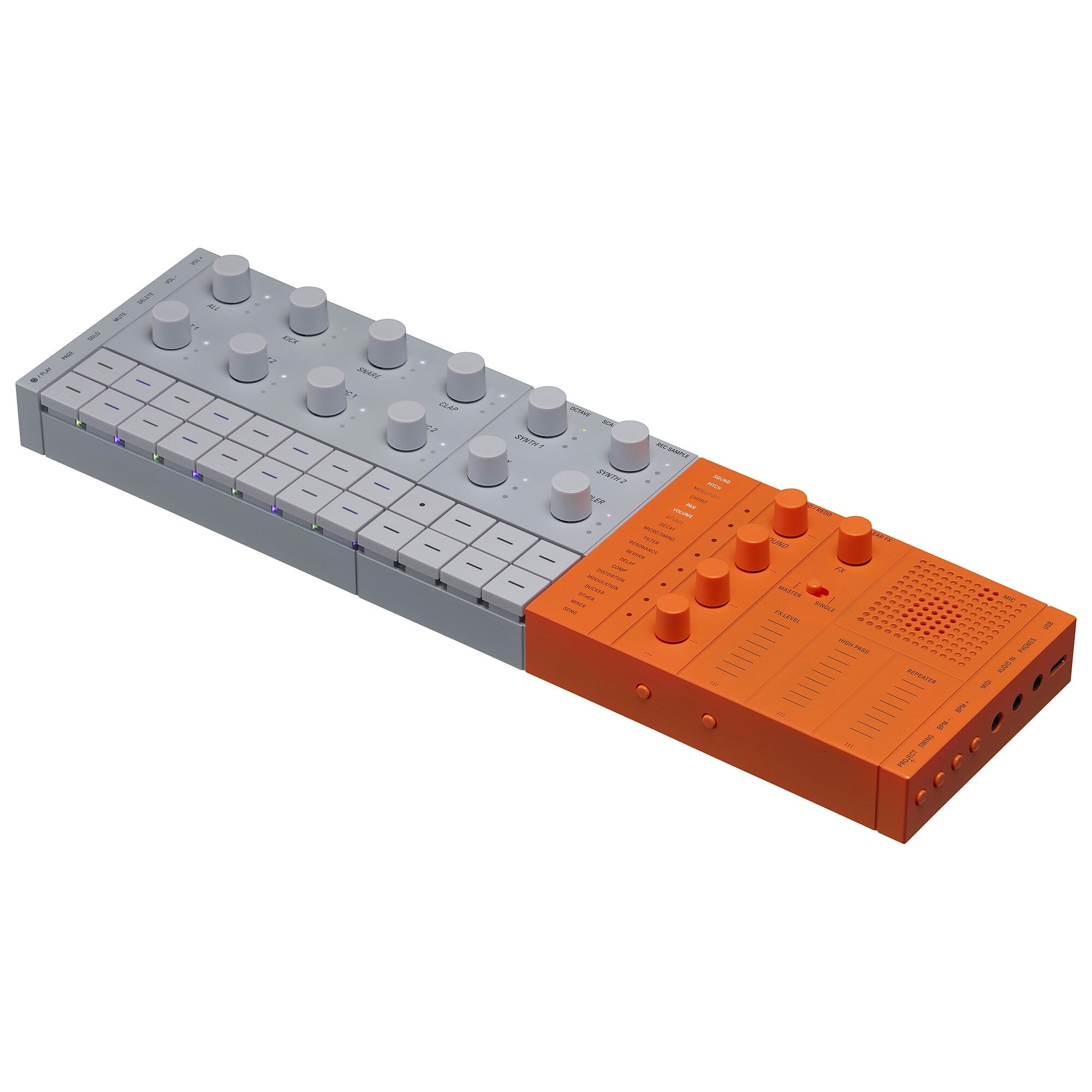 Yamaha Seqtrak Orange Grau rechts