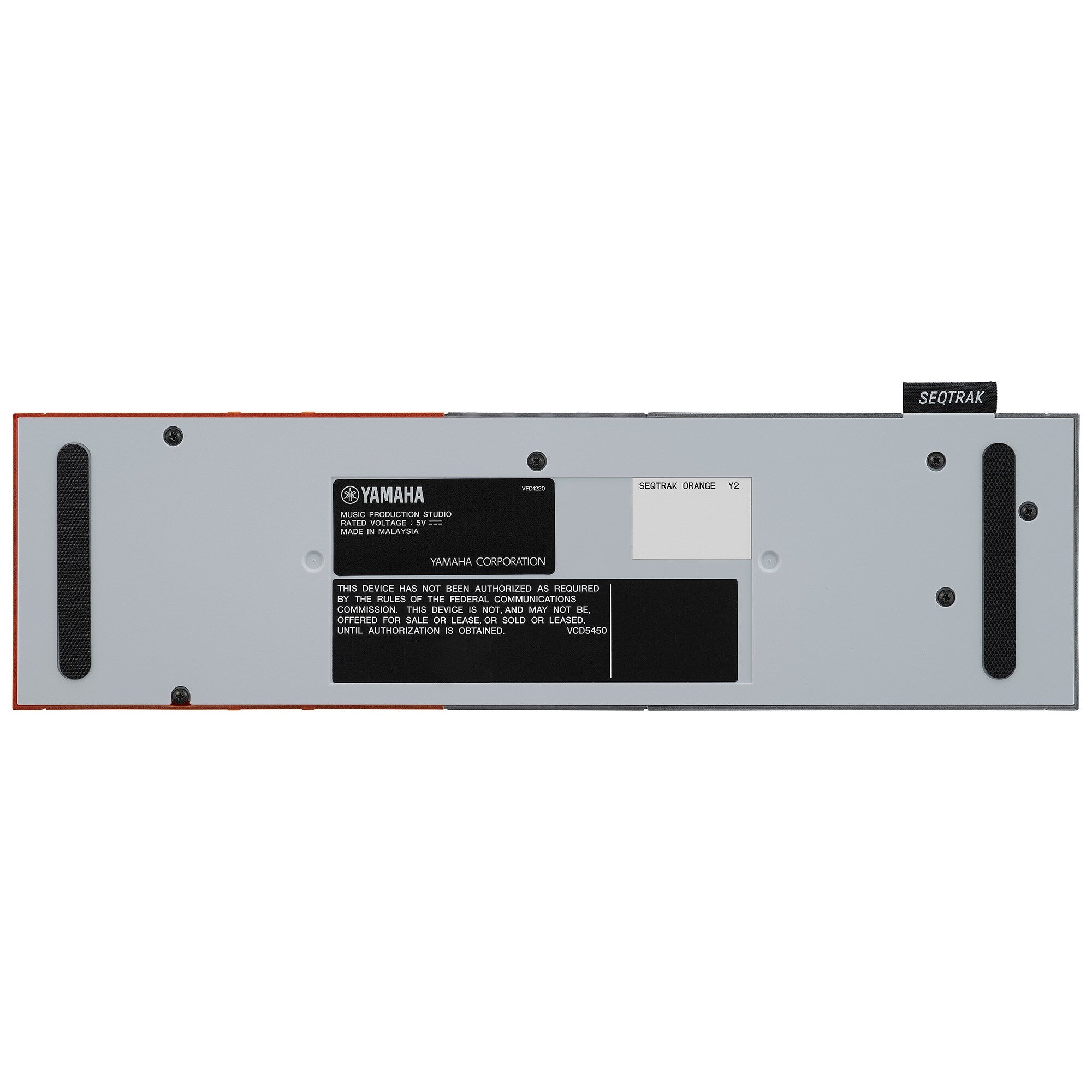 Yamaha Seqtrak Orange Grau bottom