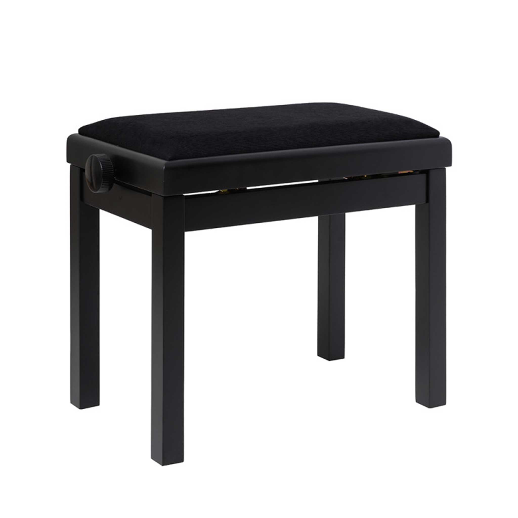 Stagg Pianobank PB06 schwarz matt mit schwarz velvet Sitzpolster höhenverstellbar