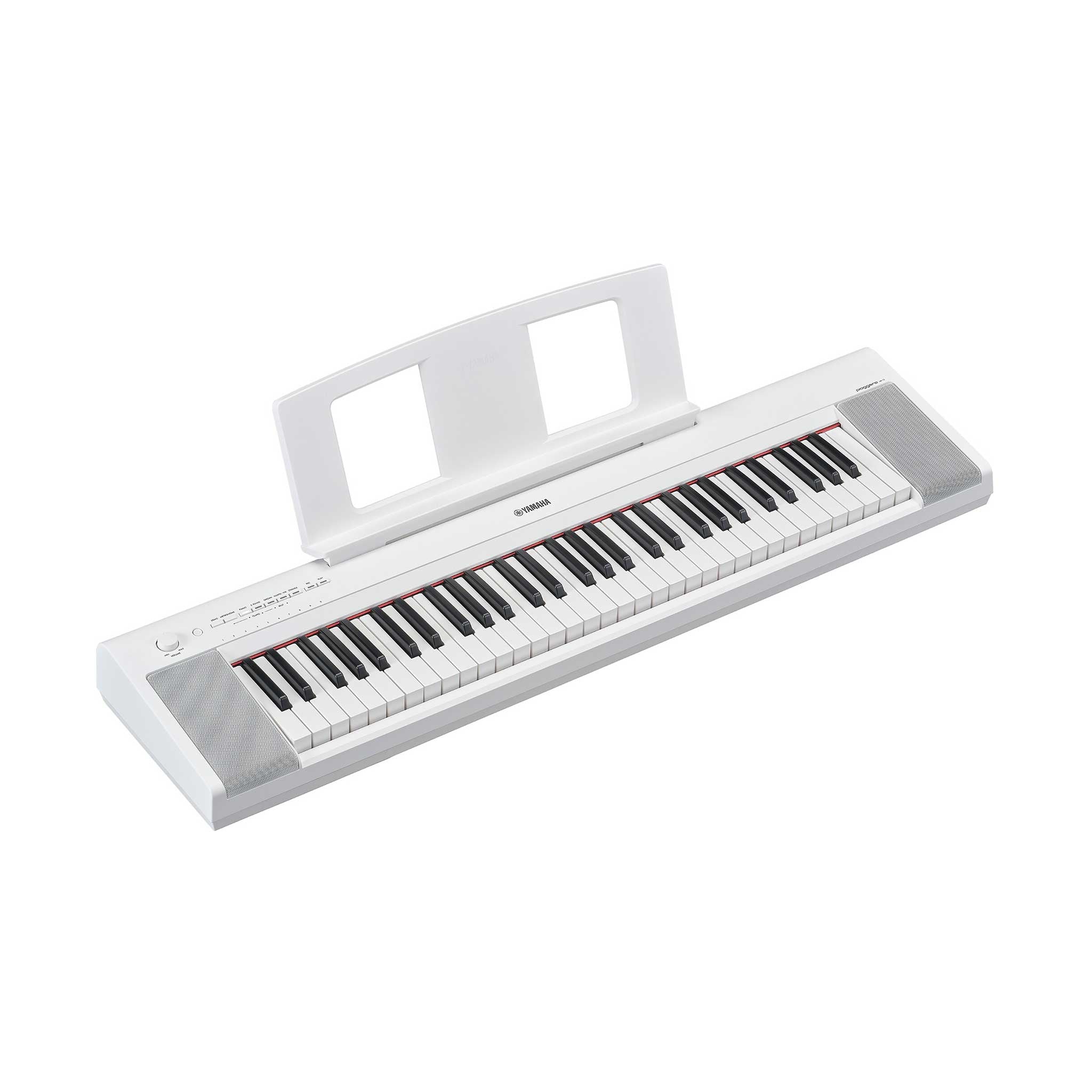 Yamaha NP15 white Piaggero angle