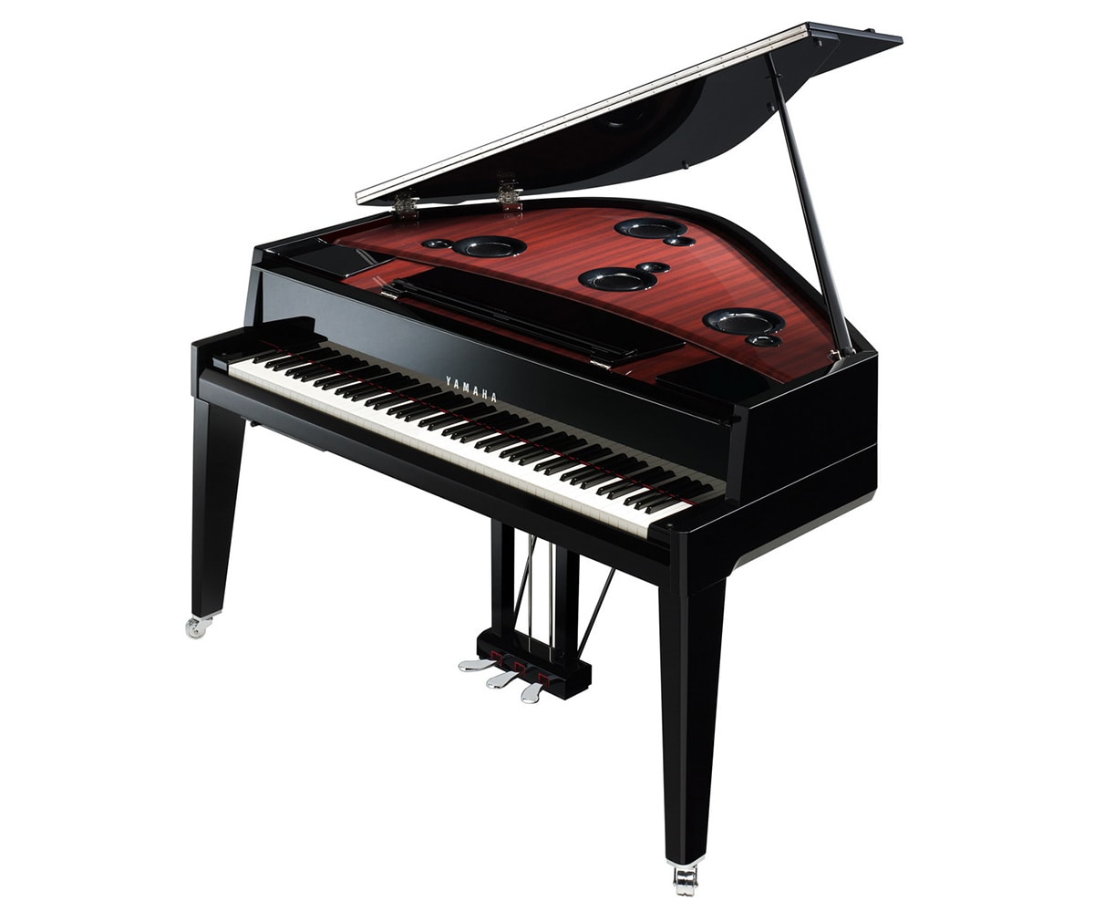 Yamaha AvantGrand N3X schwarz poliert deckel offen rechts