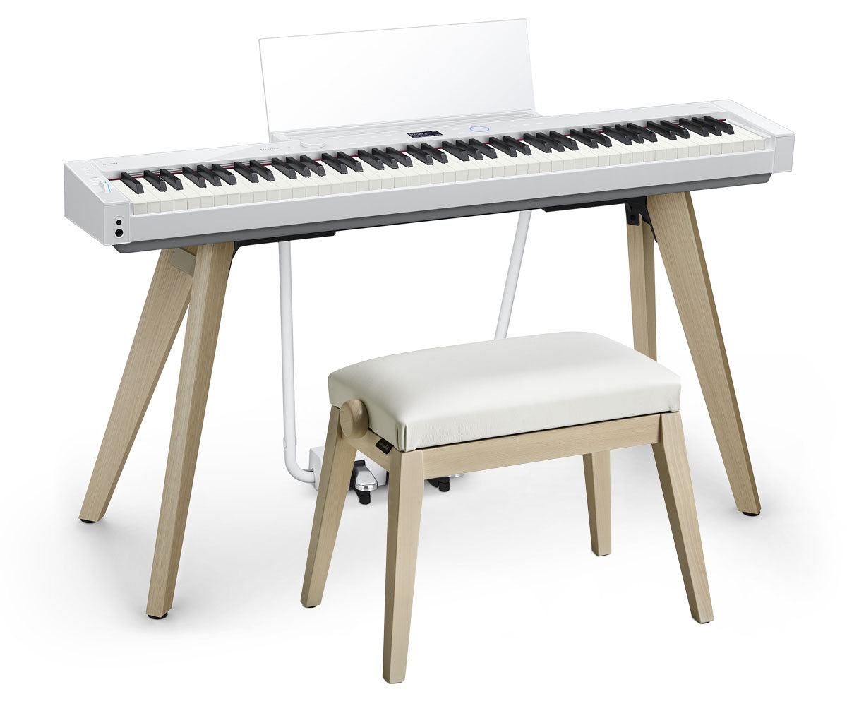 Privia PX-S7000WE Digitalpiano in weiß mit Ständer Pedal und Notenpult Kobe Klavierbank