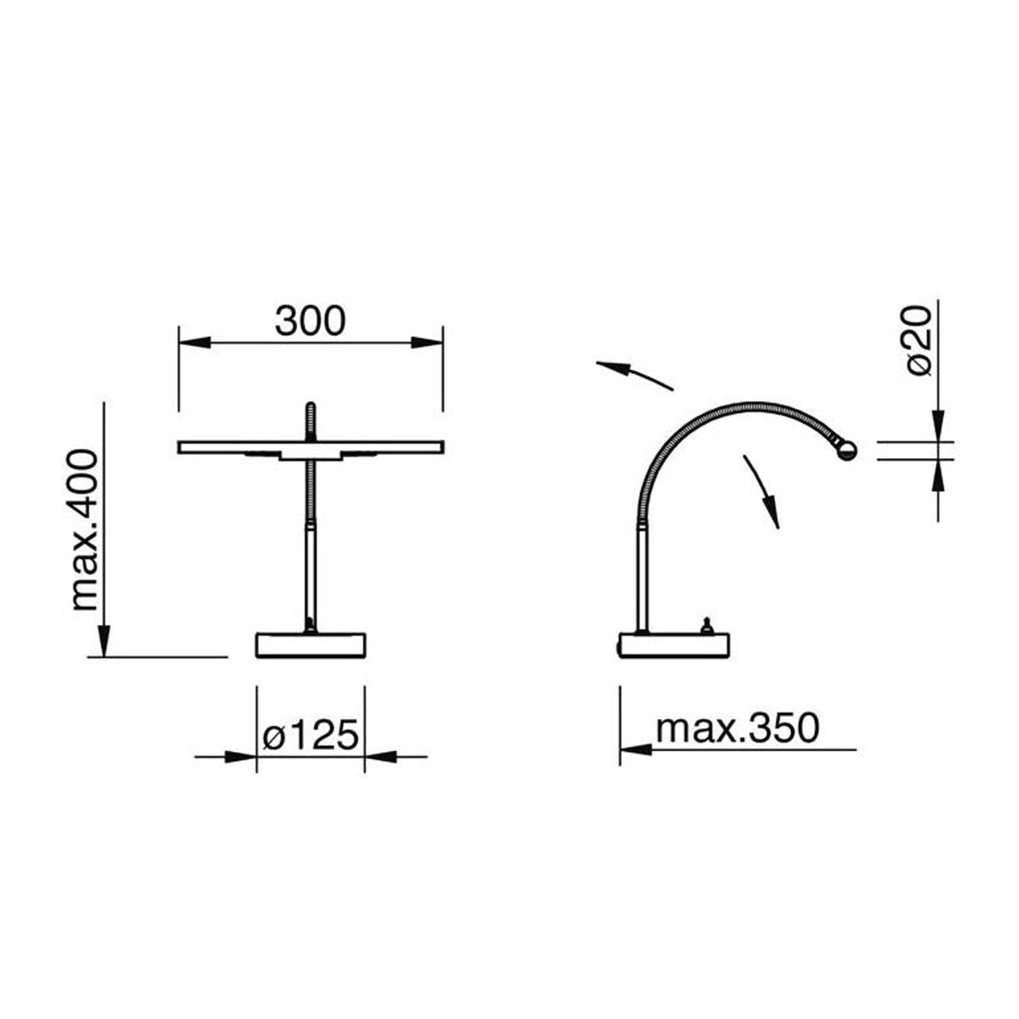 Lampe Flexarm abmessungen