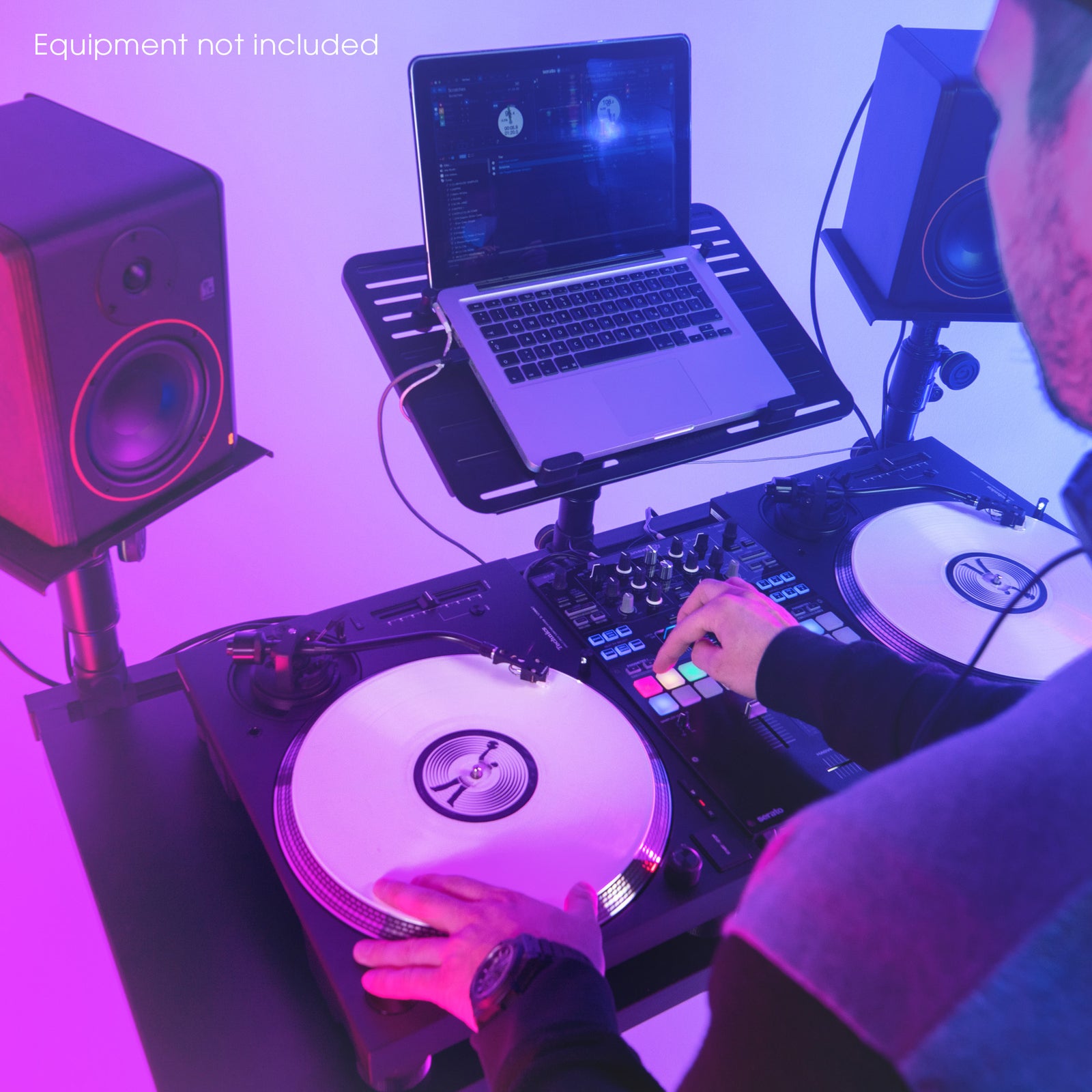 Gravity FDJT 01 DJ Tisch DJ mix mit 2 Plattenspieler bunte Farben