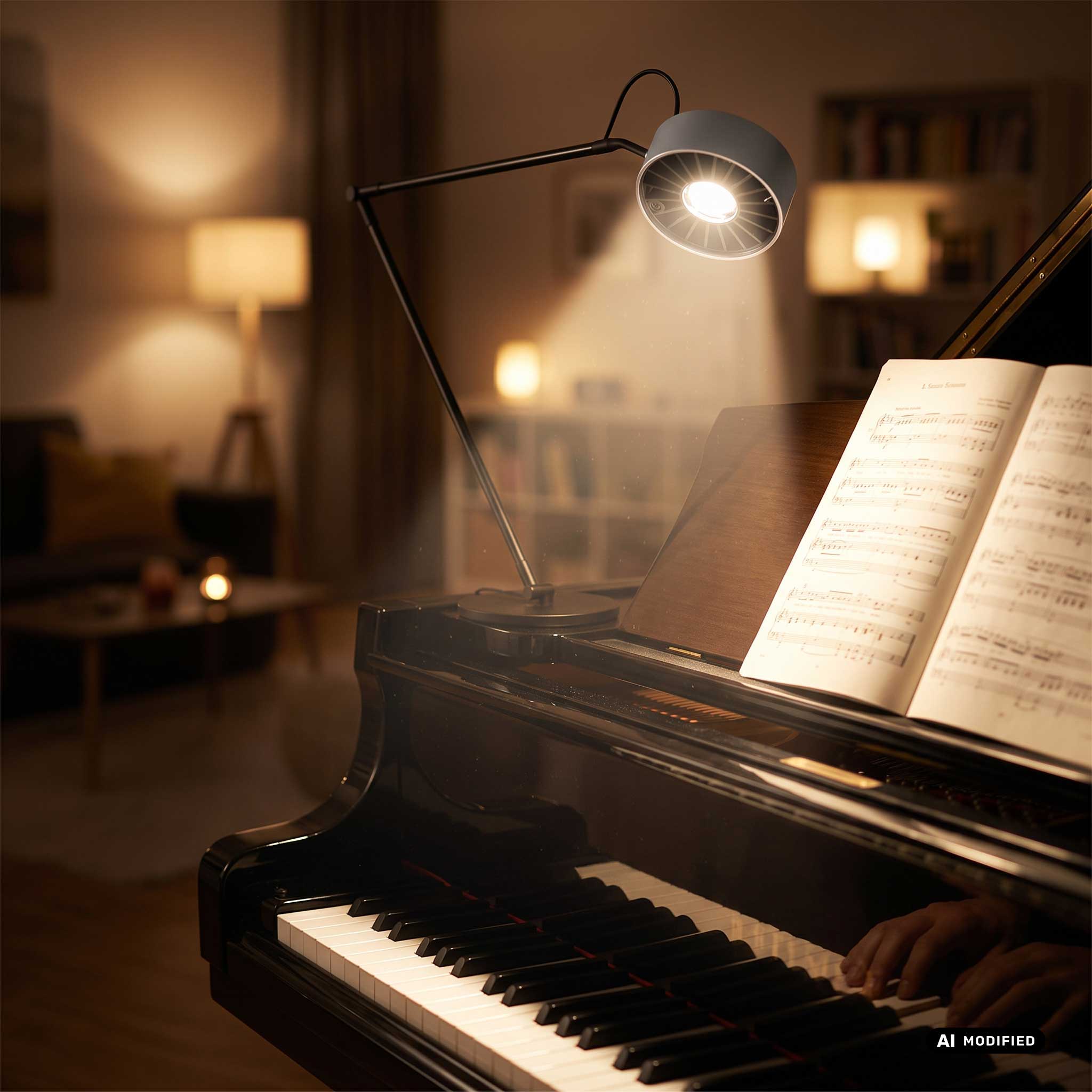 Jahn Pianoleuchte Spotlight am Flügel
