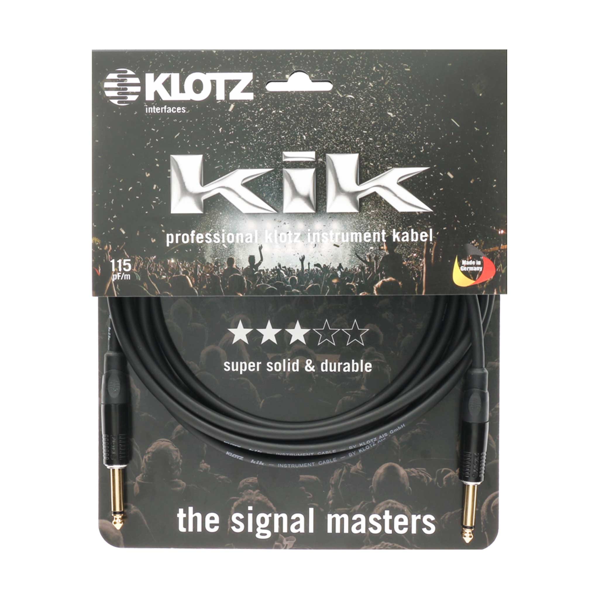 KLOTZ Pro Instrumenten Kabel mit Metall Klinke